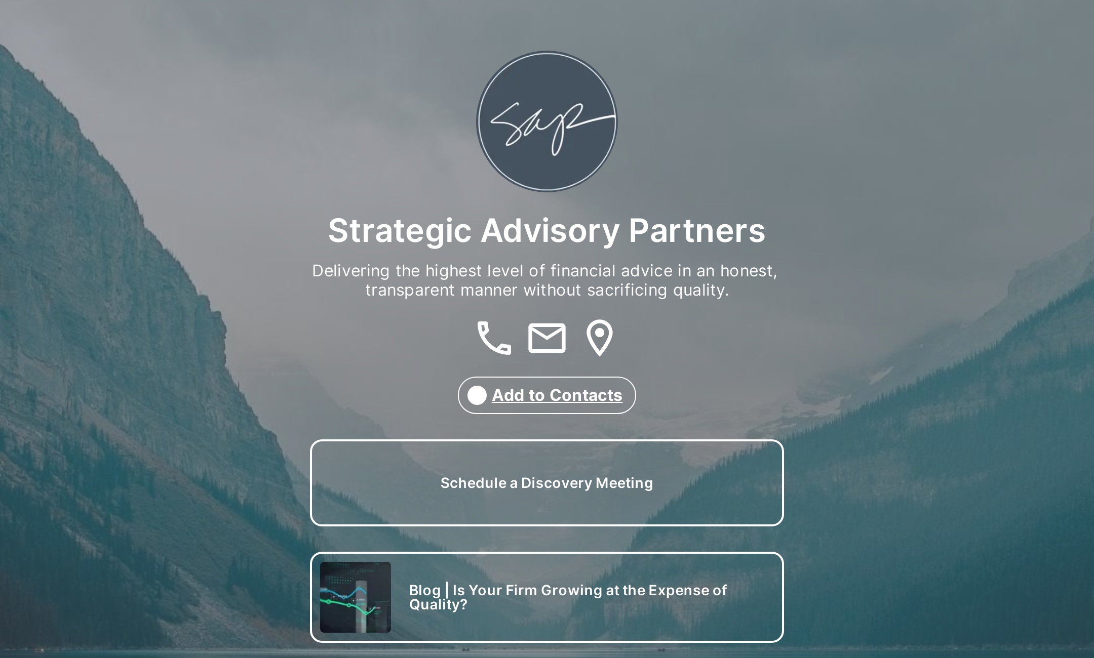 Strategic Advisory Partners' Flowpage