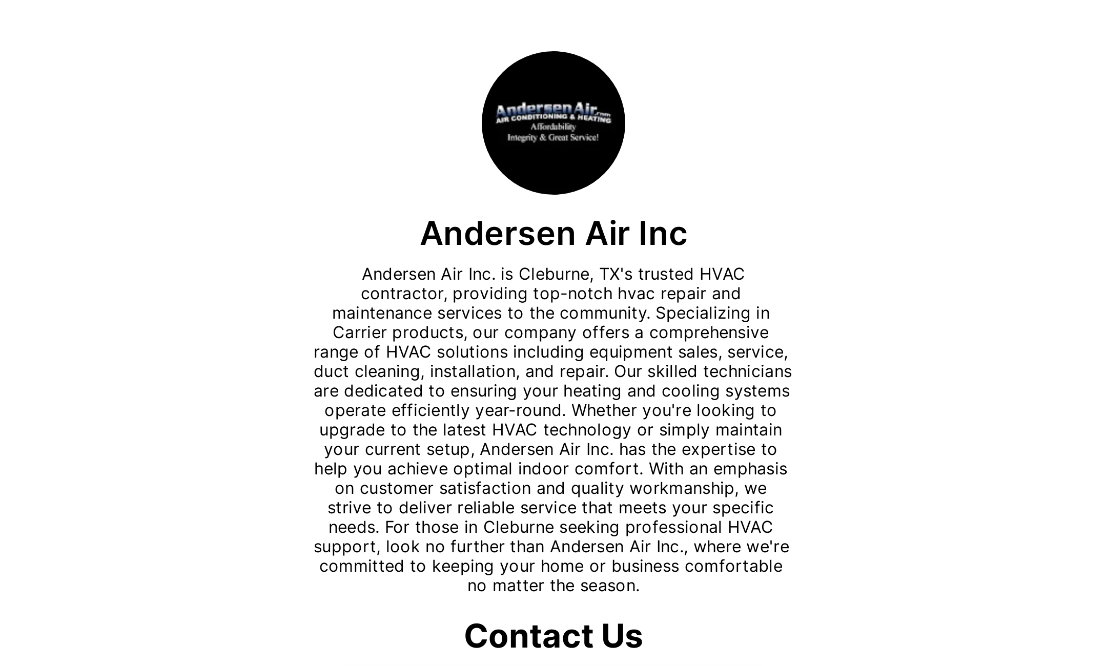 Andersen Air Inc on Flowcode thumbnail