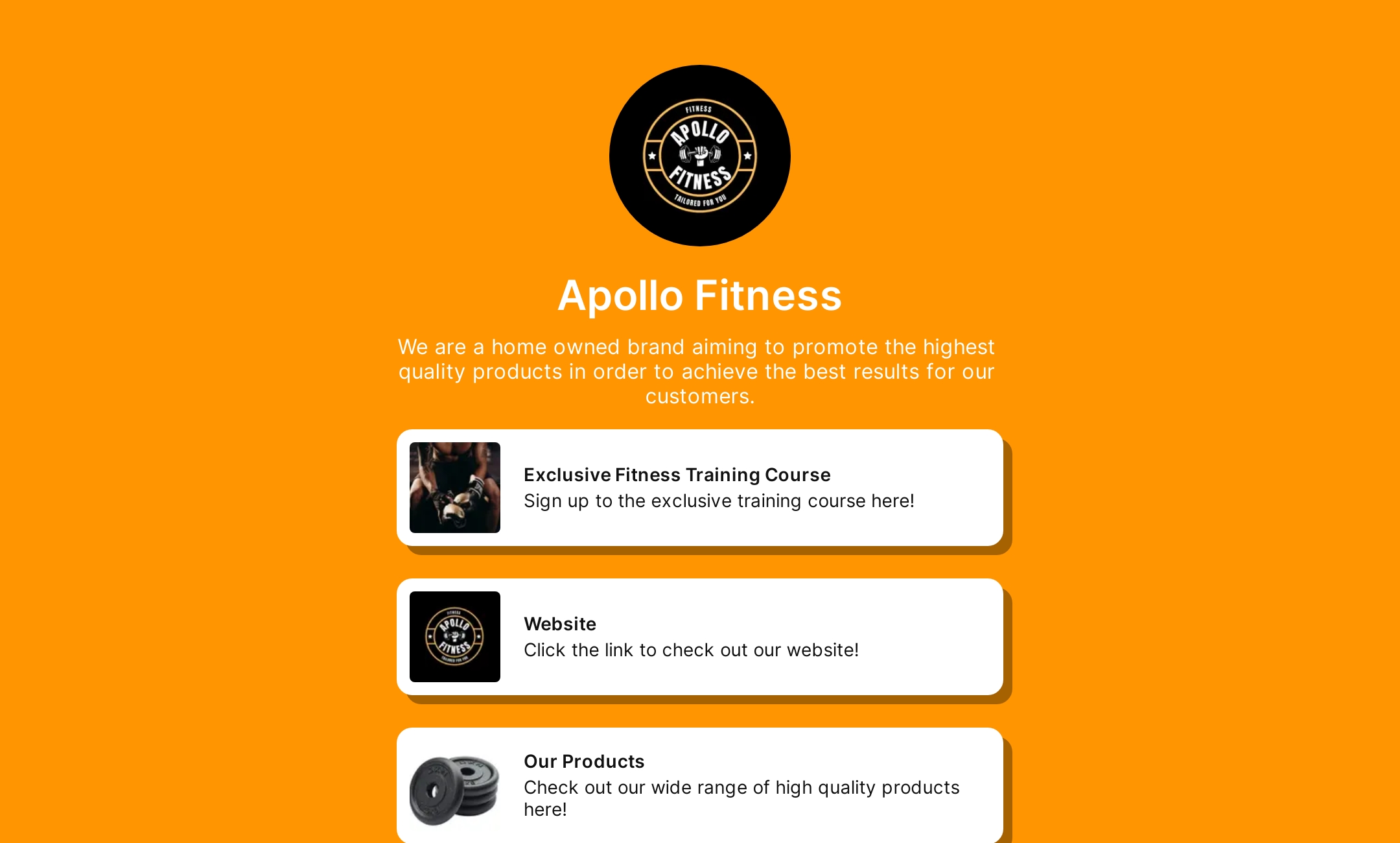 Apollo Fitness' Flowpage