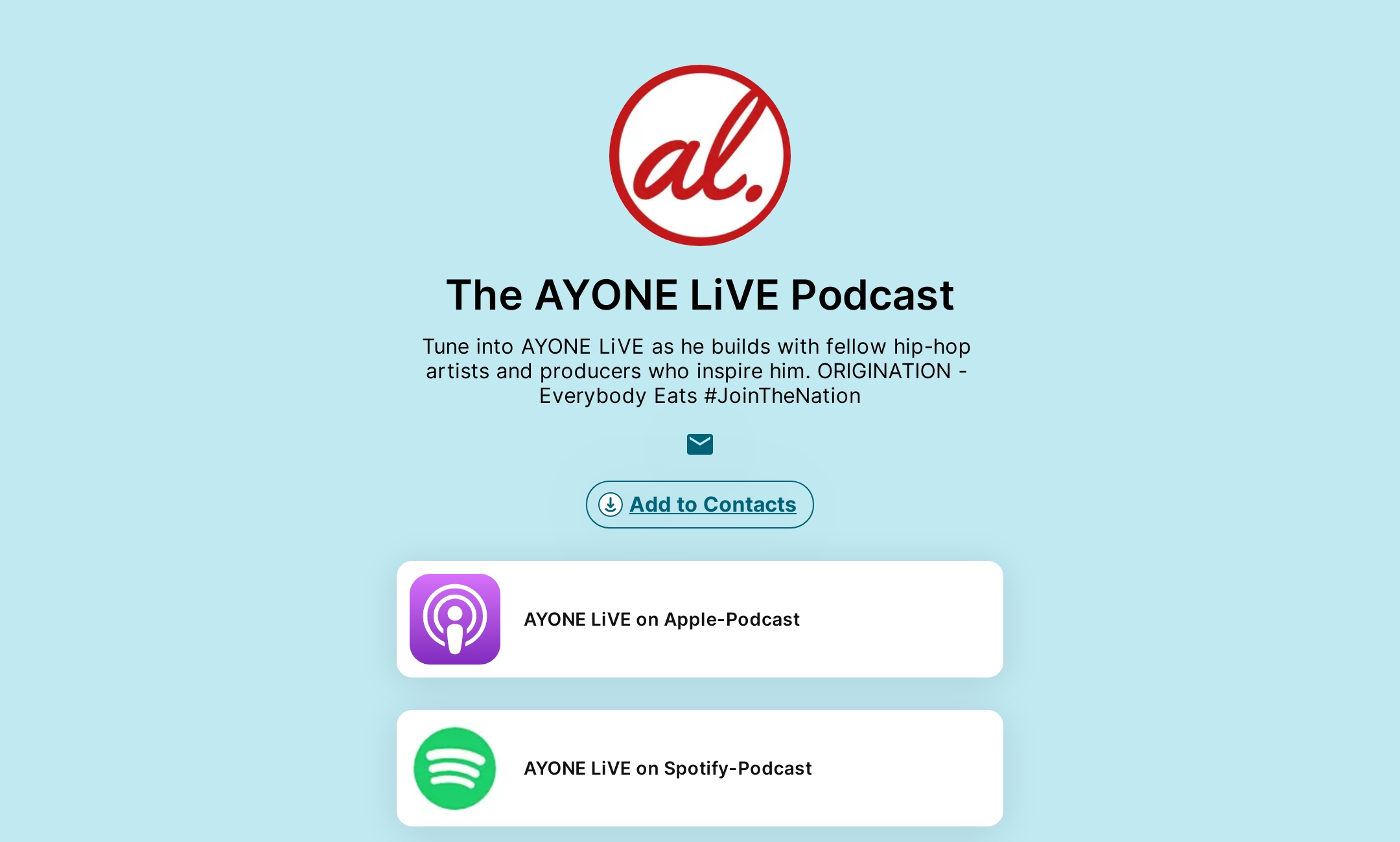 The AYONE LiVE Podcast 's Flowpage