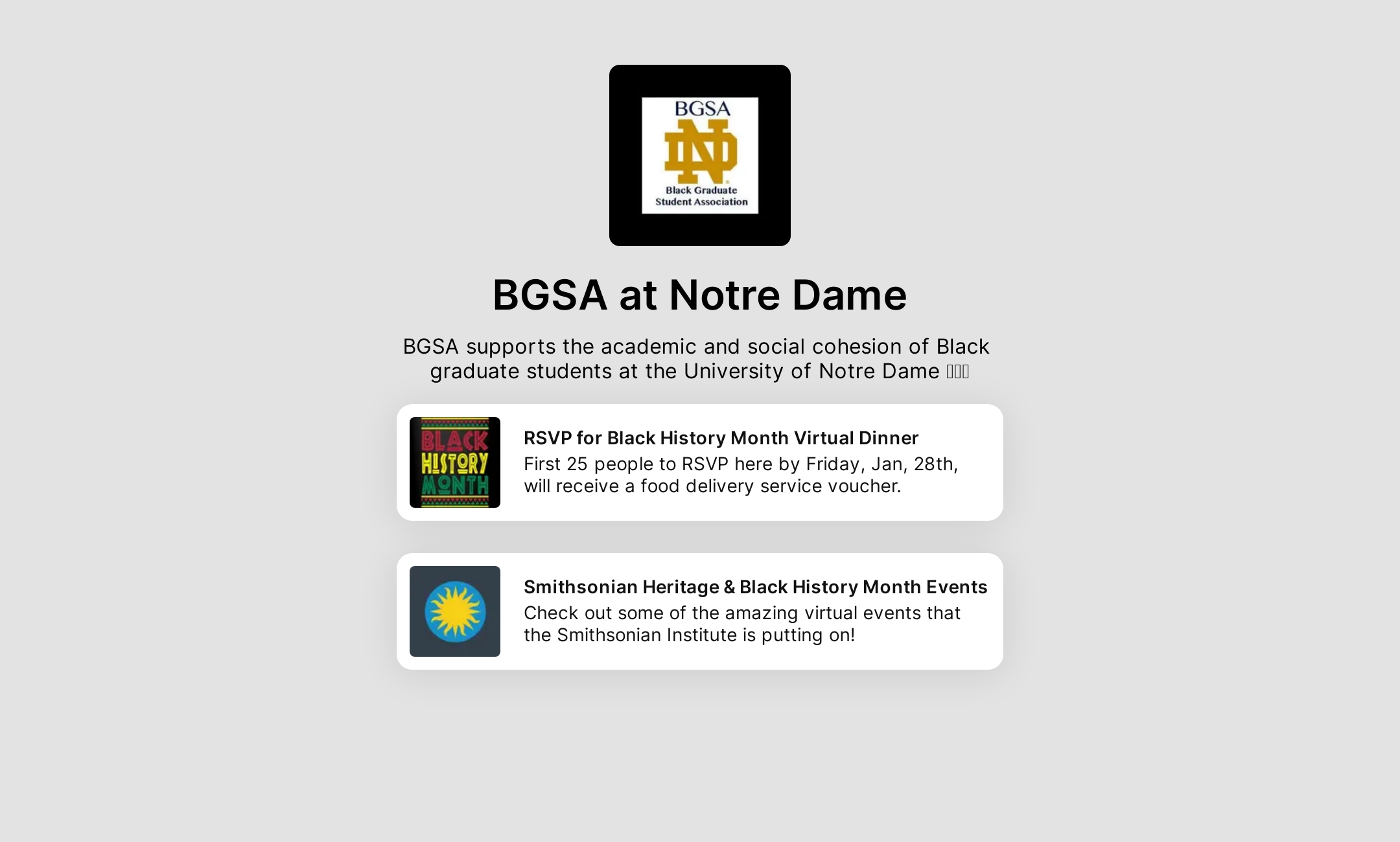 BGSA at Notre Dame's Flowpage