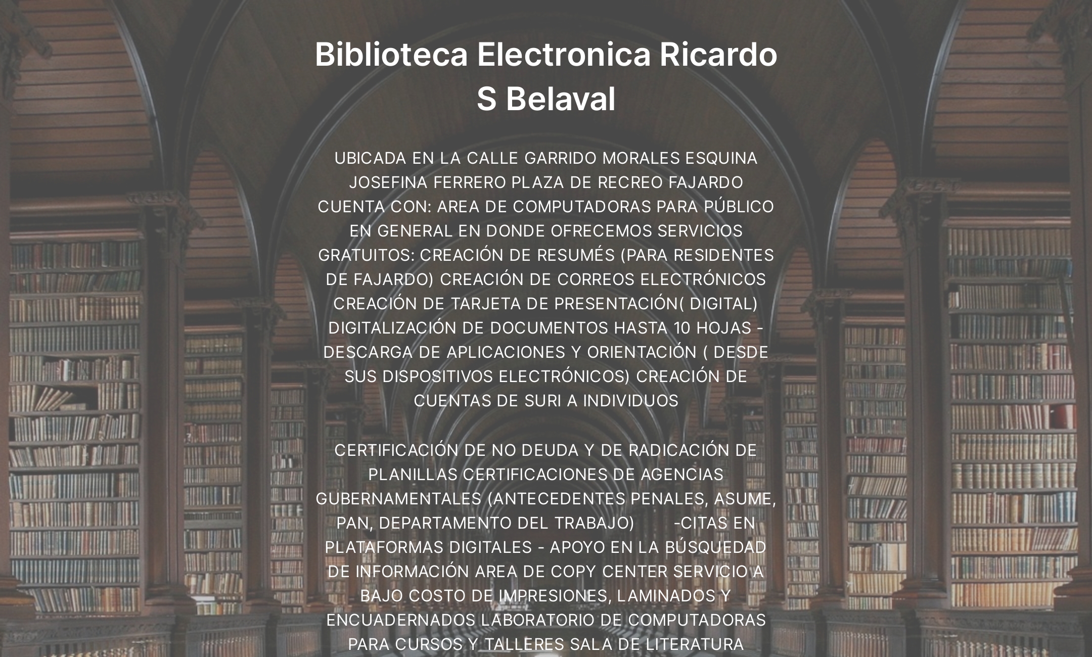Biblioteca Electronica Ricardo S Belaval's Flowpage