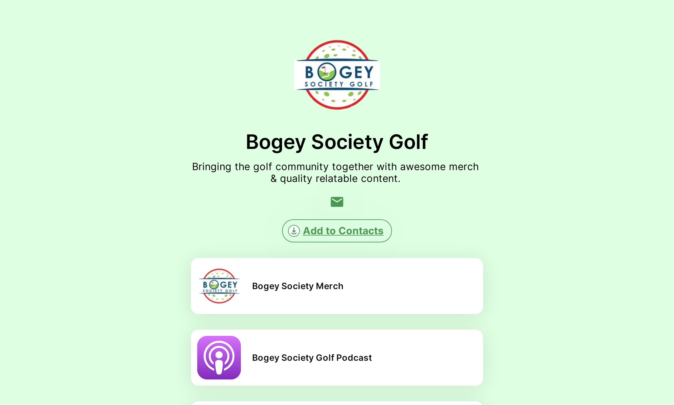 Bogey Society Golf 's Flowpage