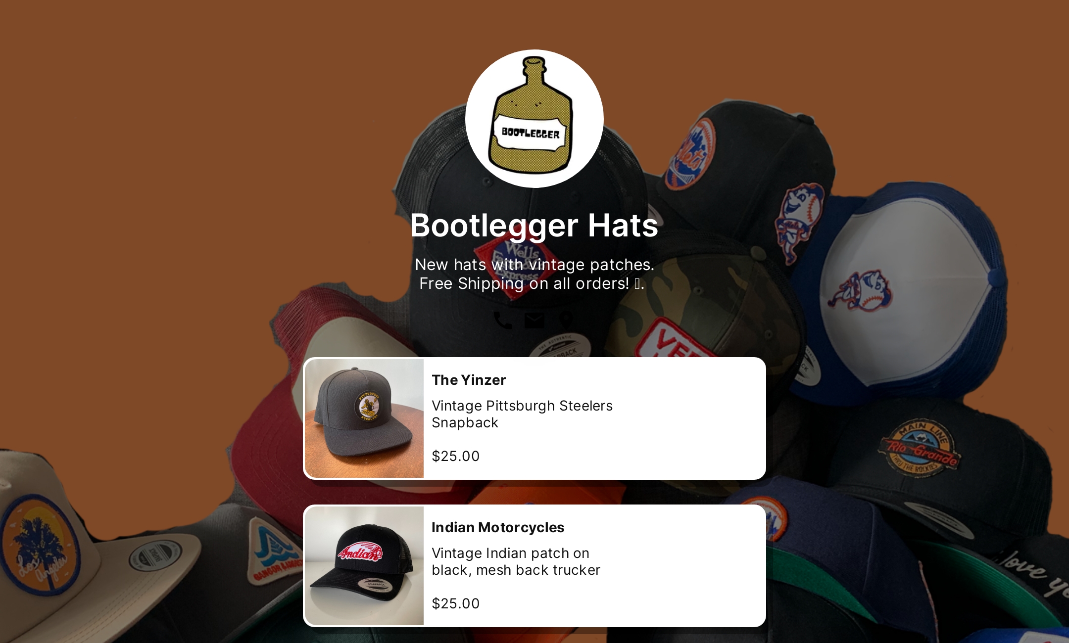 Bootlegger Hats' Flowpage