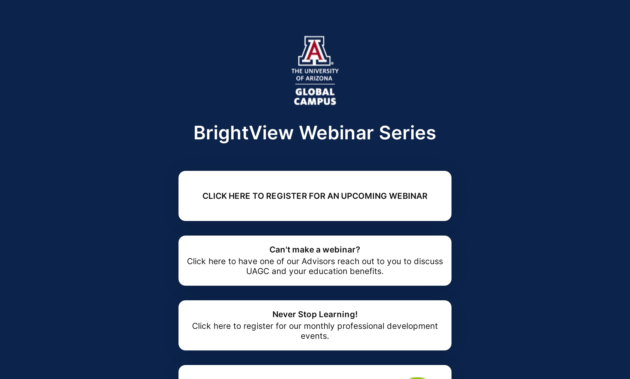 BrightView Webinar Series' Flowpage