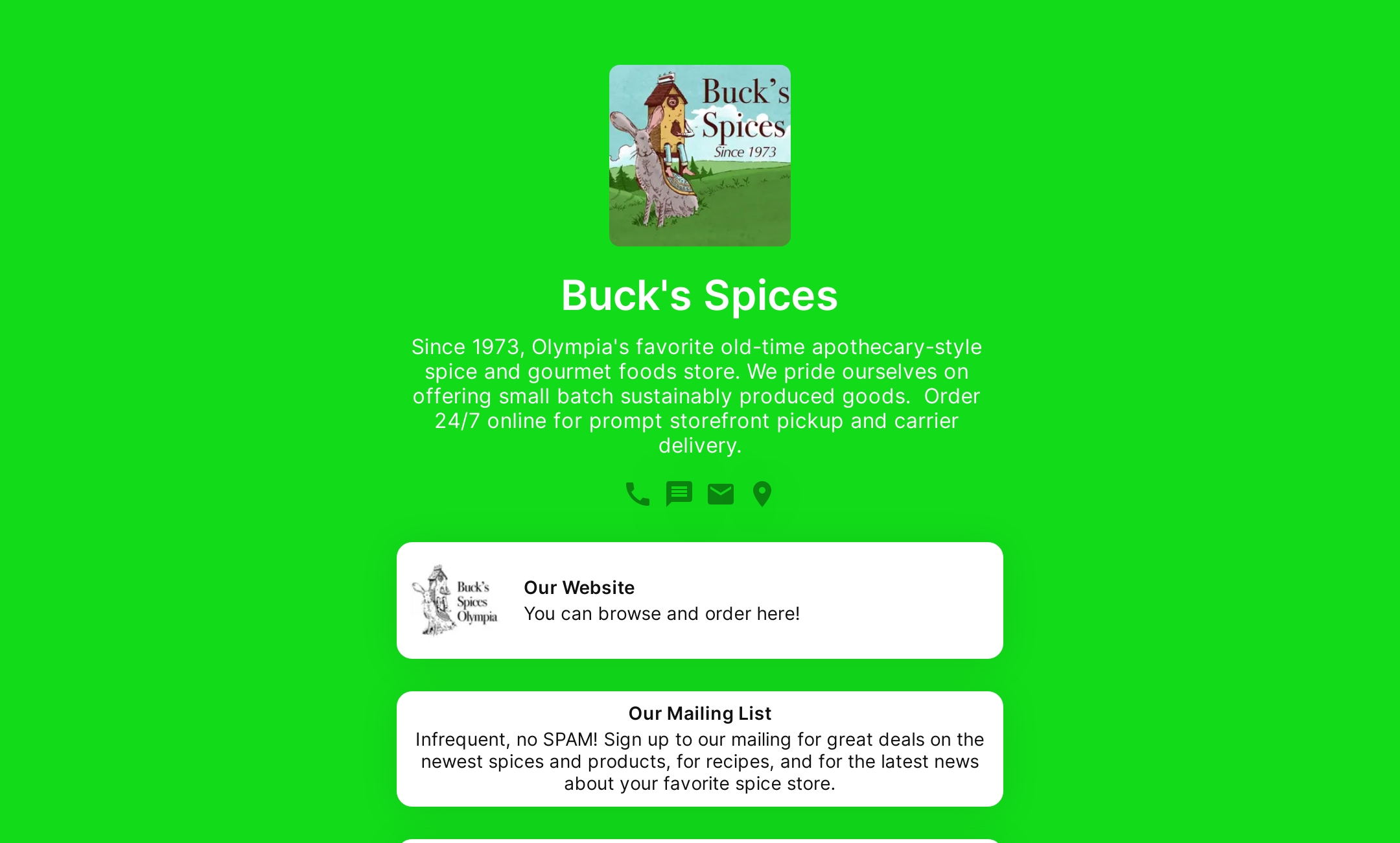 Buck's Spices' Flowpage