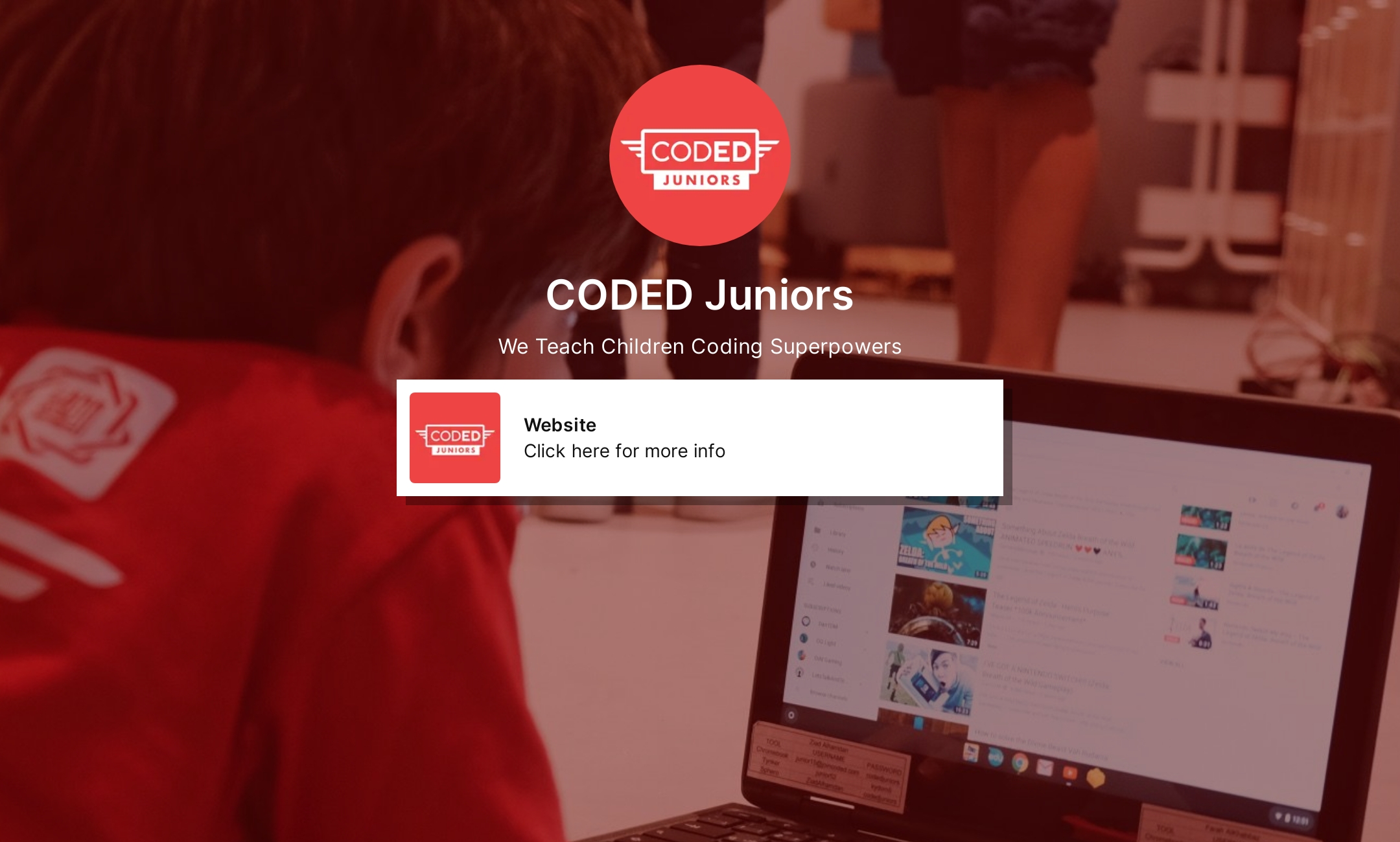 CODED Juniors' Flowpage