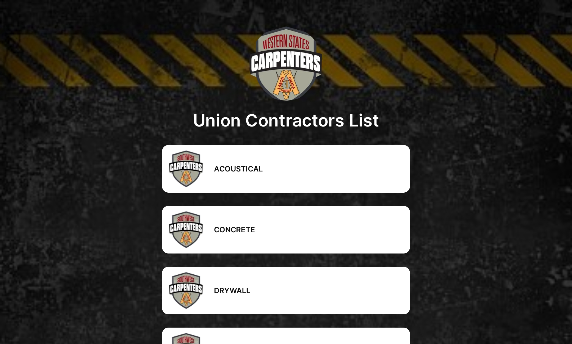 Union Contractors List 's Flowpage