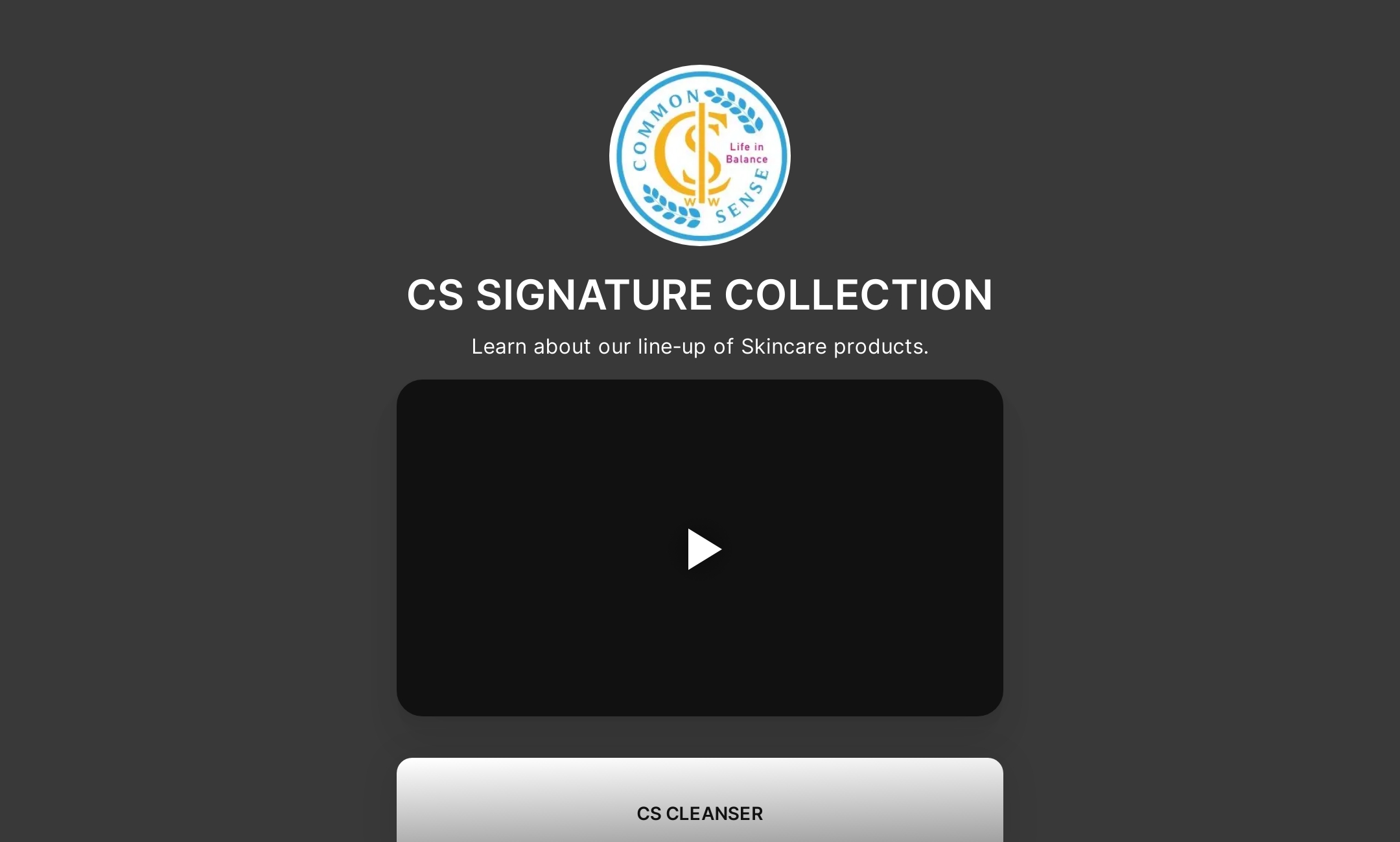 CS SIGNATURE COLLECTION's Flowpage
