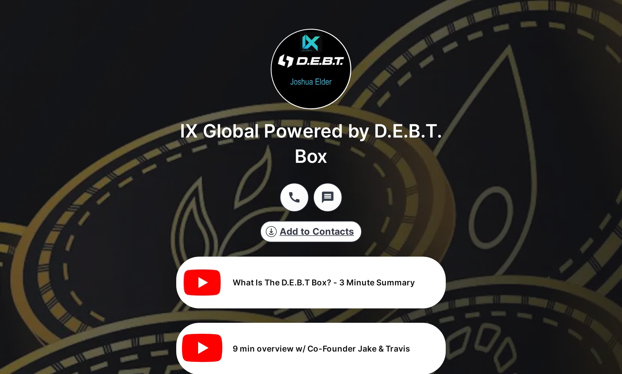 IX Global Powered by D.E.B.T. Box's Flowpage