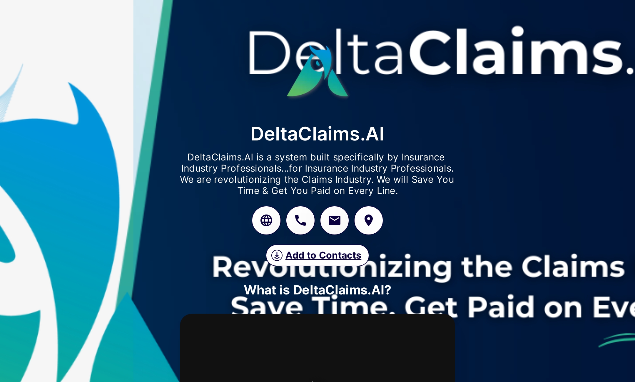 DeltaClaims.AI's Flowpage