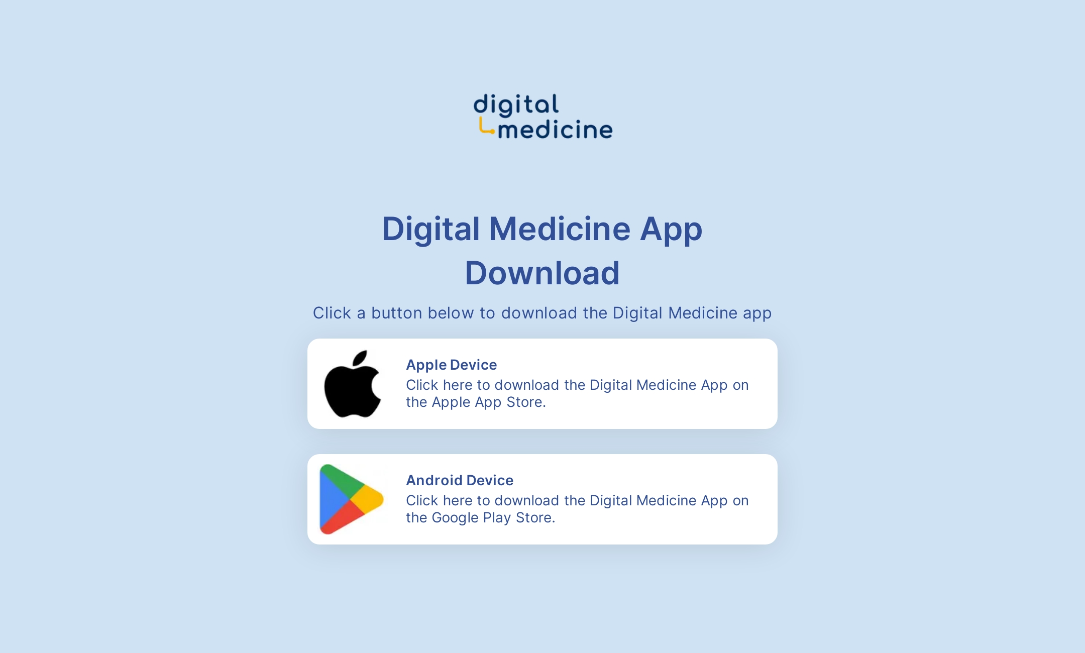 Digital Medicine App Download's Flowpage