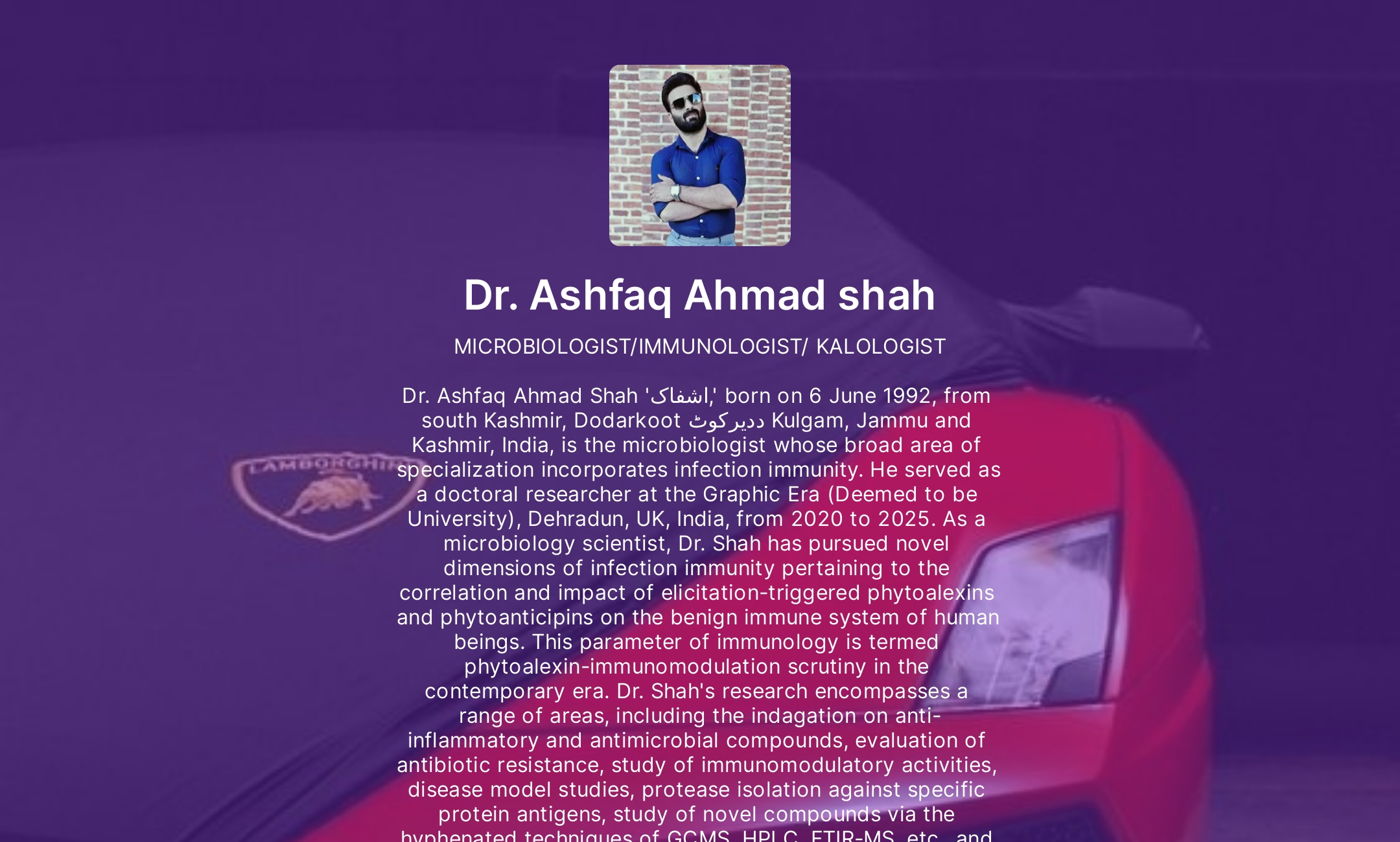 Dr. Ashfaq Ahmad shah 's Flowpage