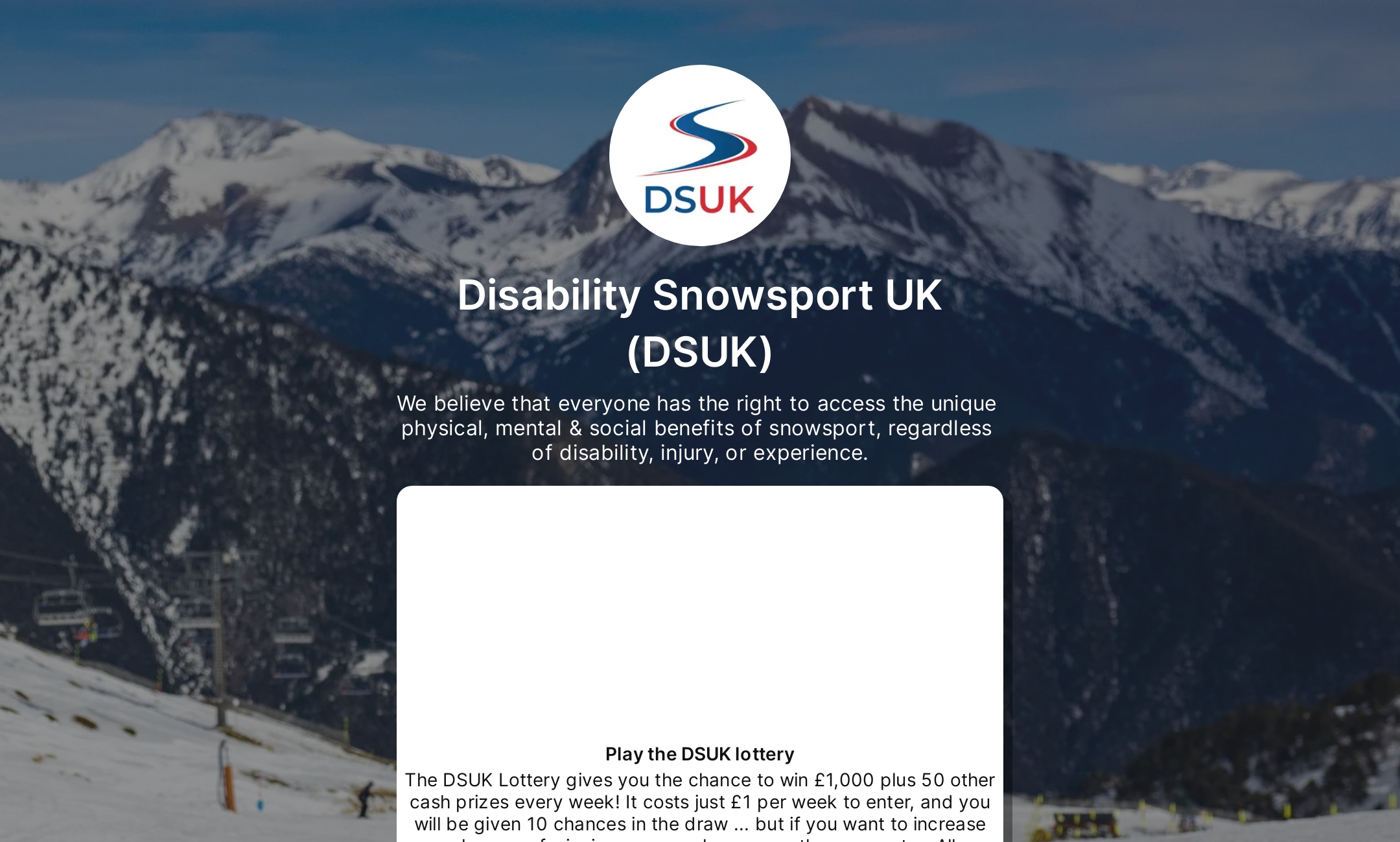 Disability Snowsport UK (DSUK)'s Flowpage