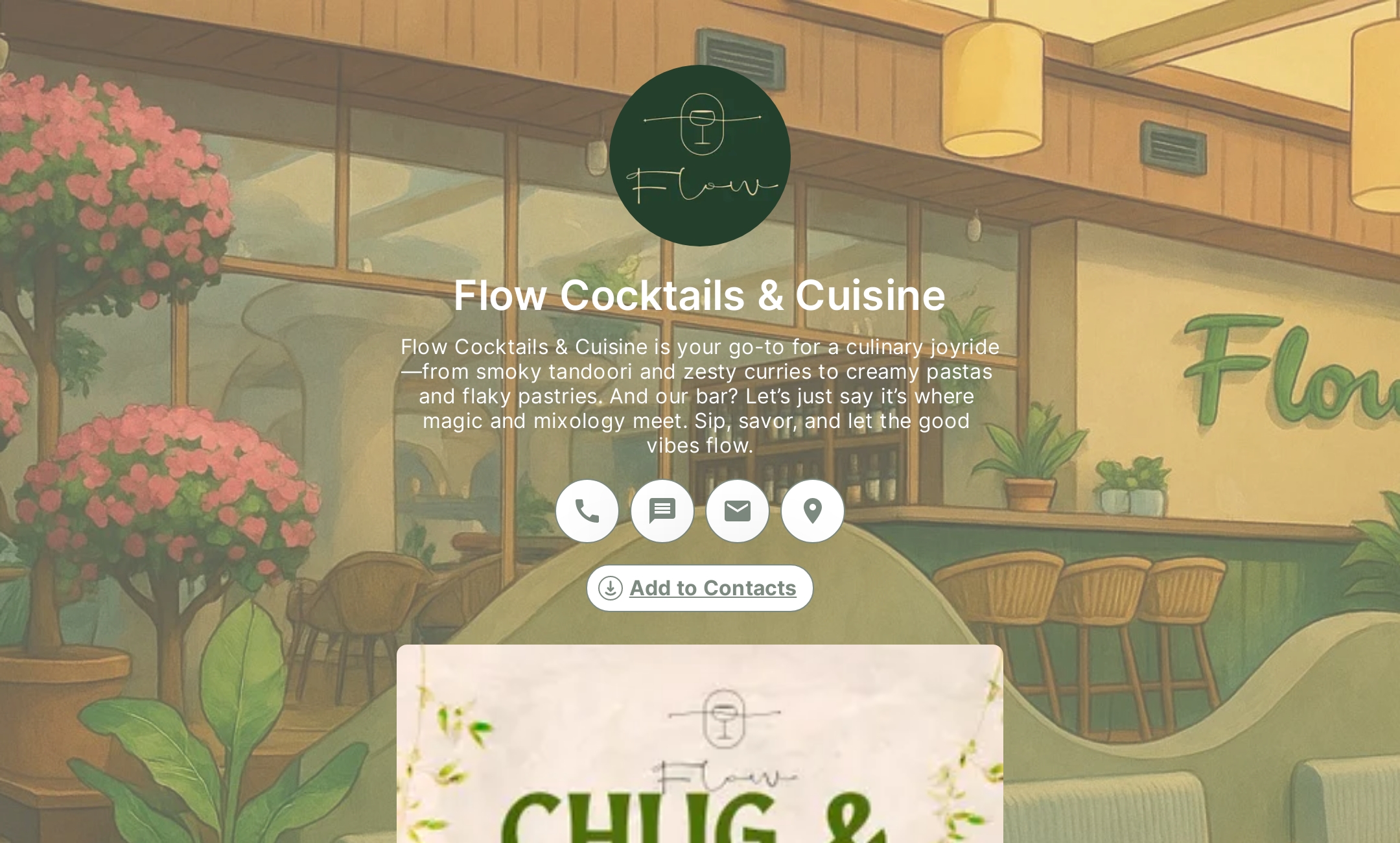 Flow Cocktails & Cuisine's Flowpage