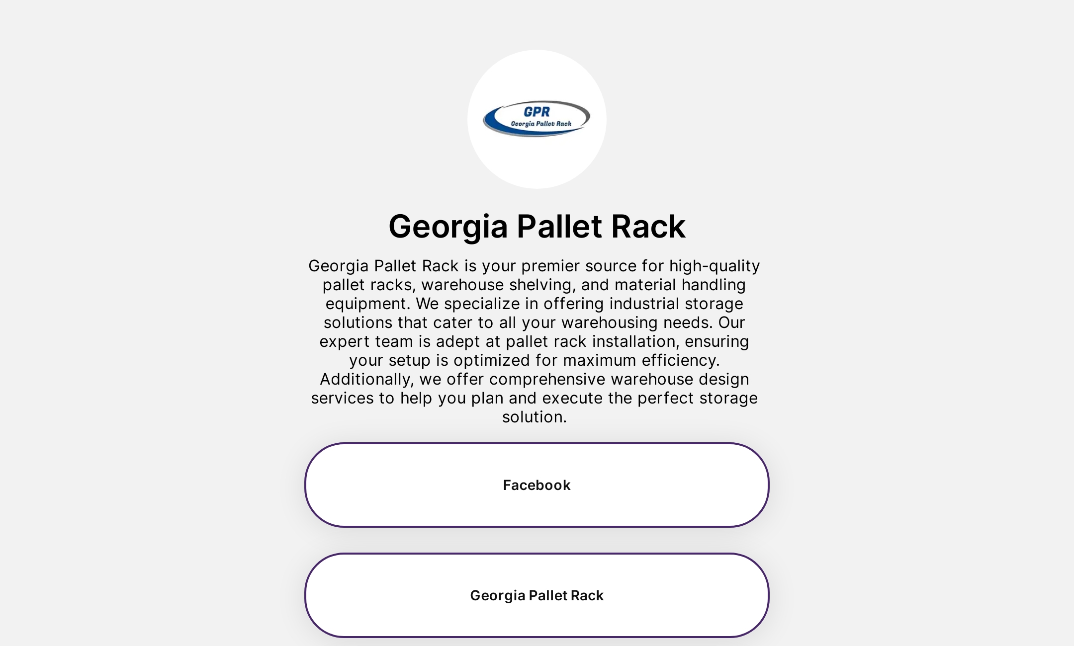 Georgia Pallet Rack's Flowpage