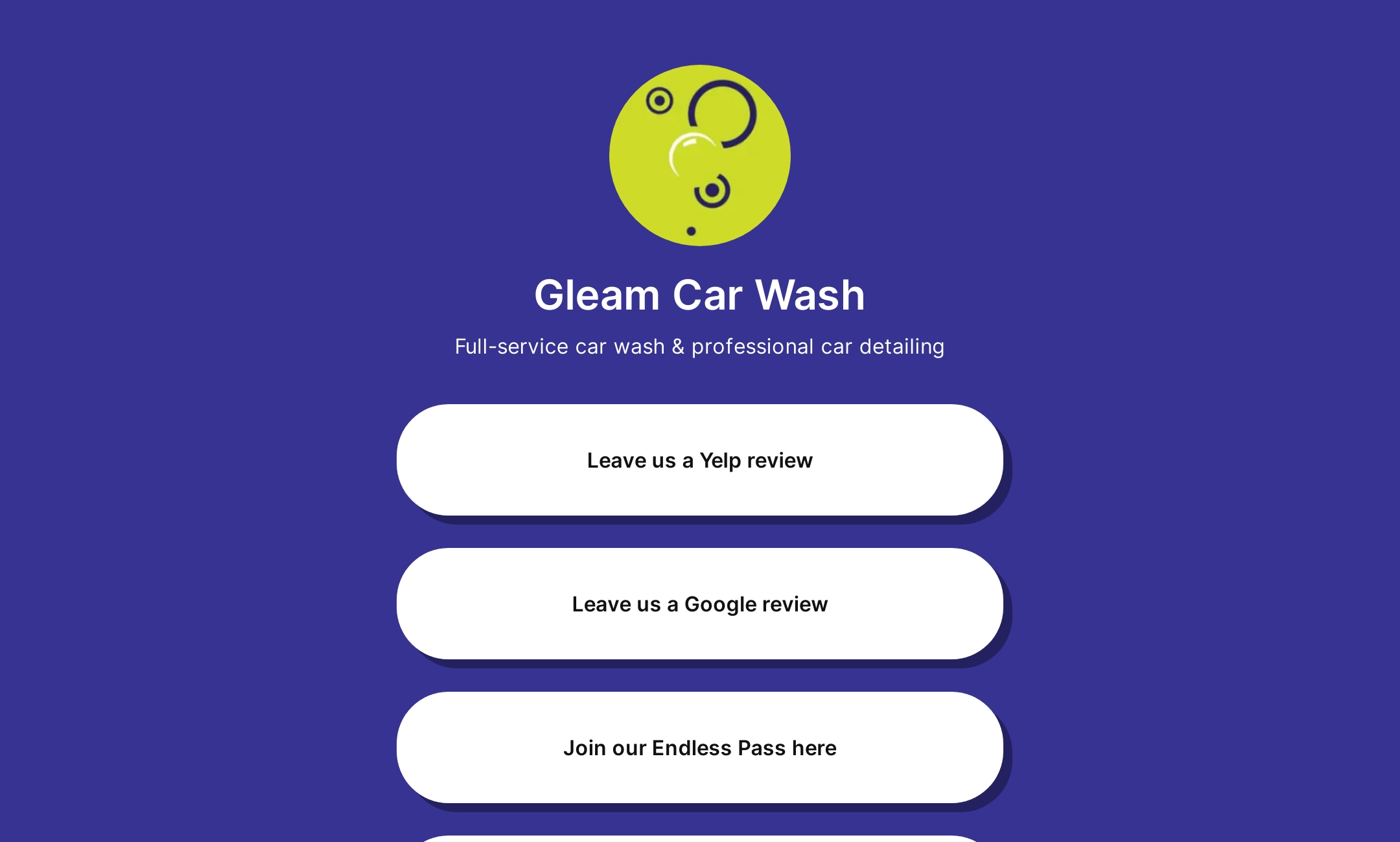 Gleam Car Wash's Flowpage
