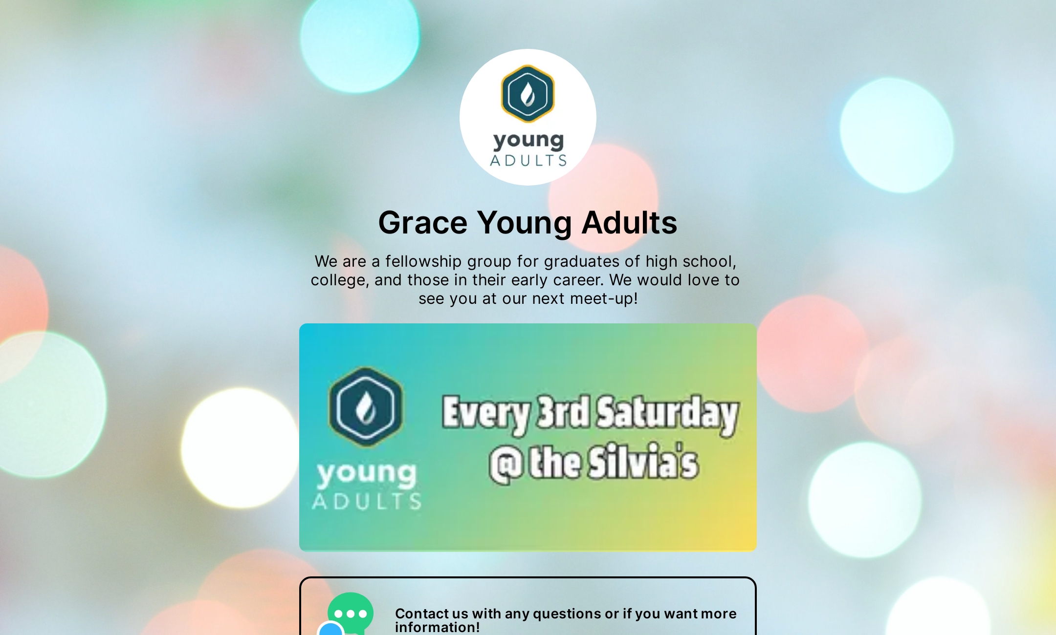 Grace Young Adults' Flowpage