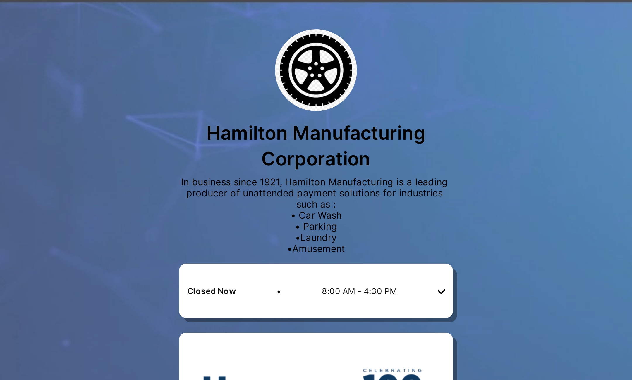 Hamilton Manufacturing Corporation's Flowpage