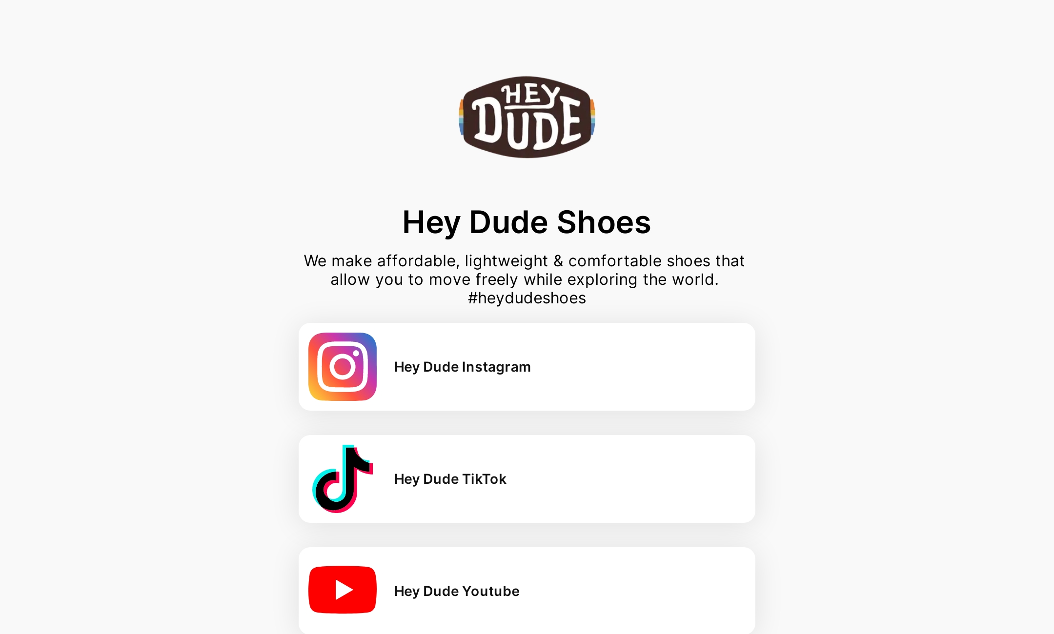 Hey Dude Shoes' Flowpage