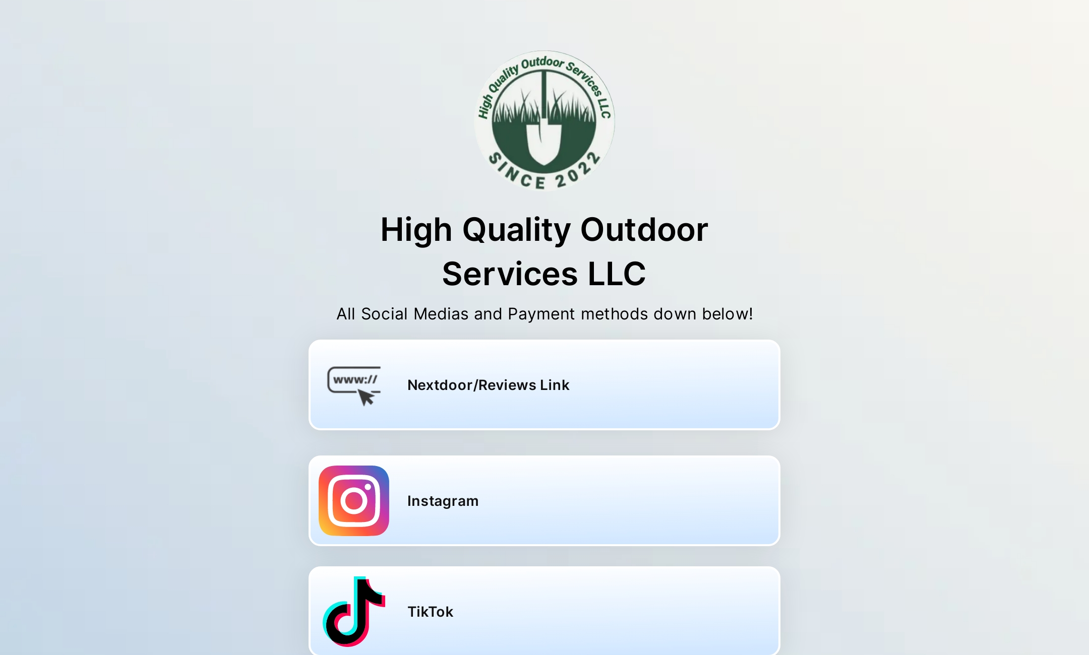 High Quality Outdoor Services LLC's Flowpage