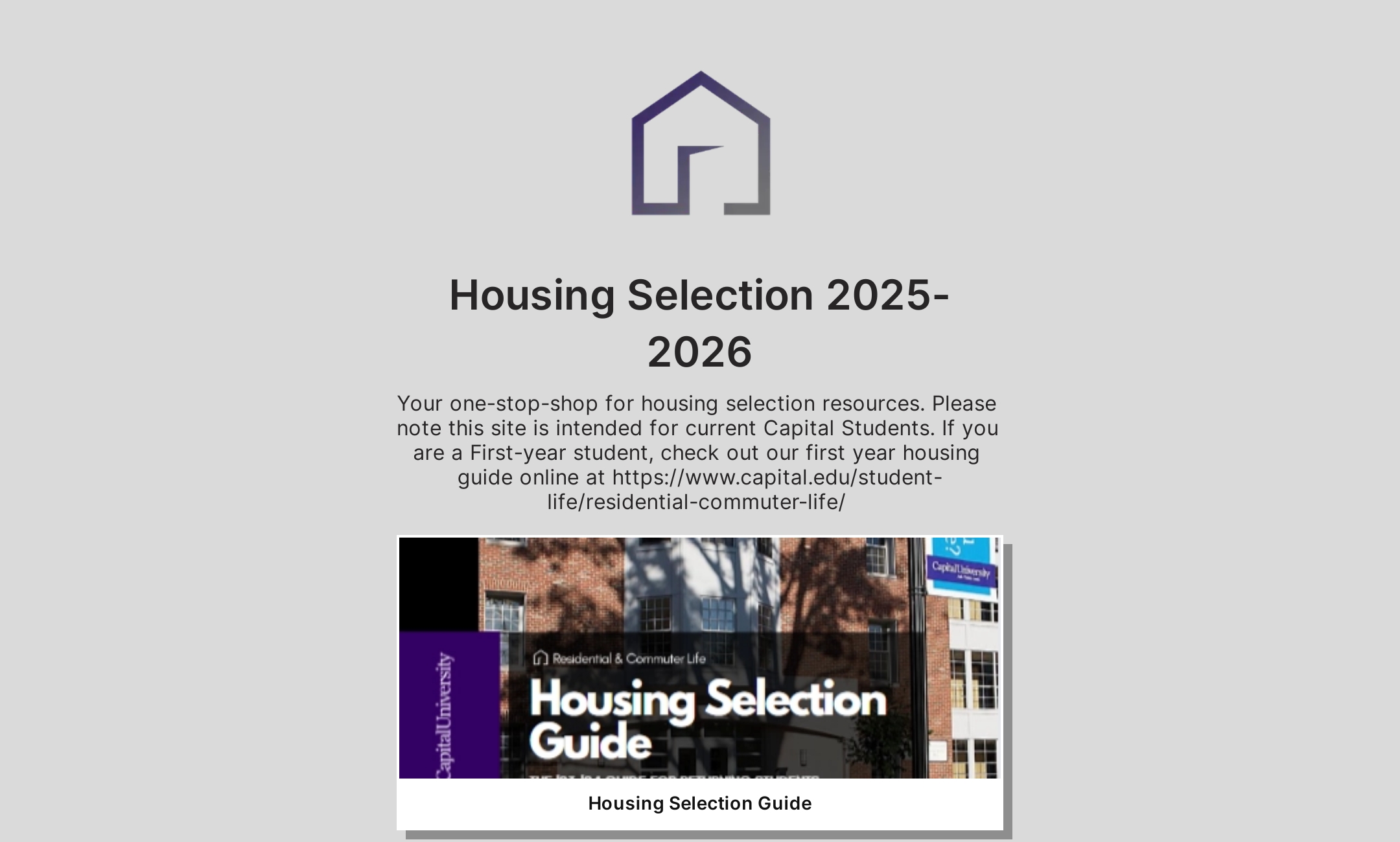 Housing Selection 20242025's Flowpage