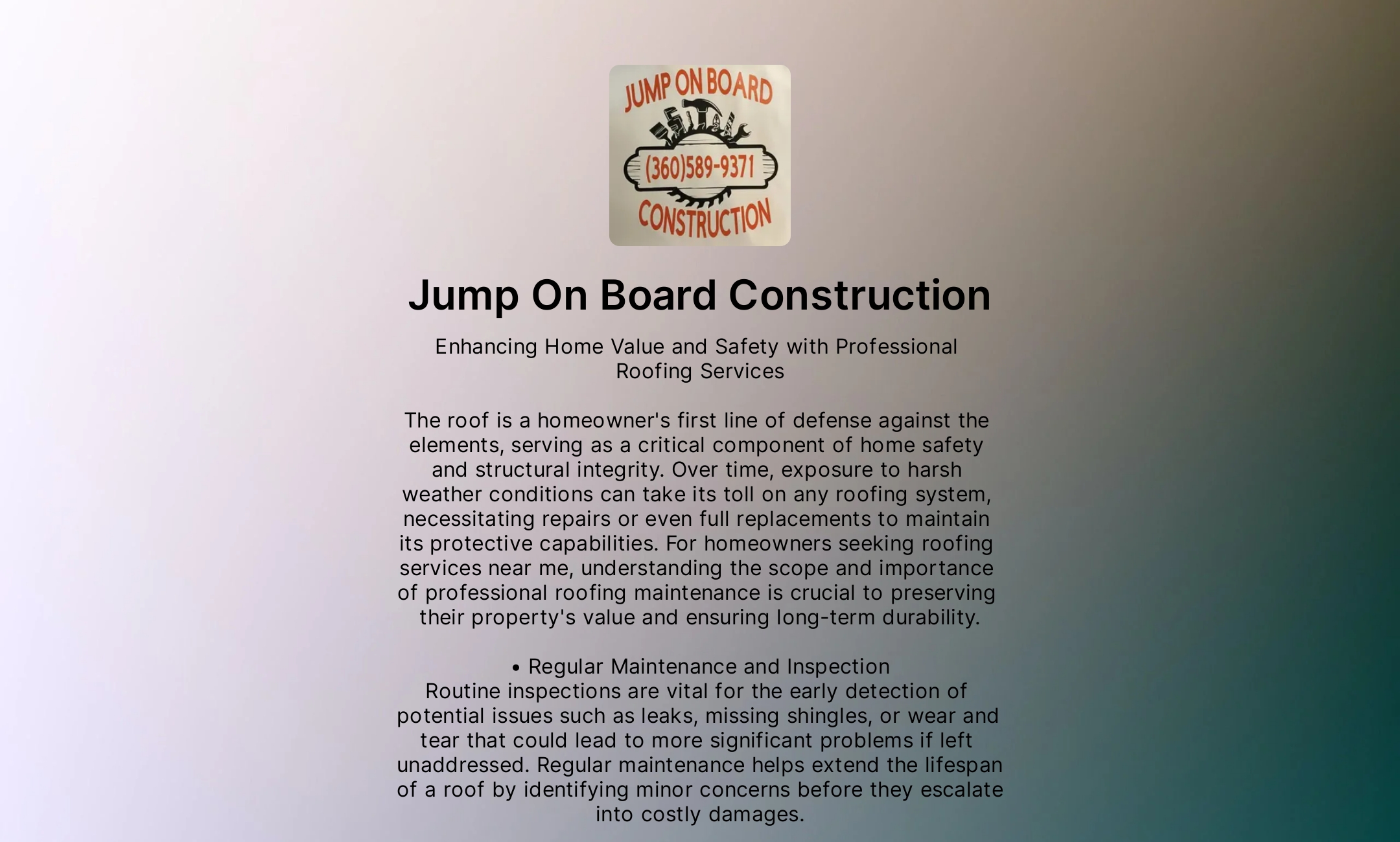 Jump On Board Construction's Flowpage