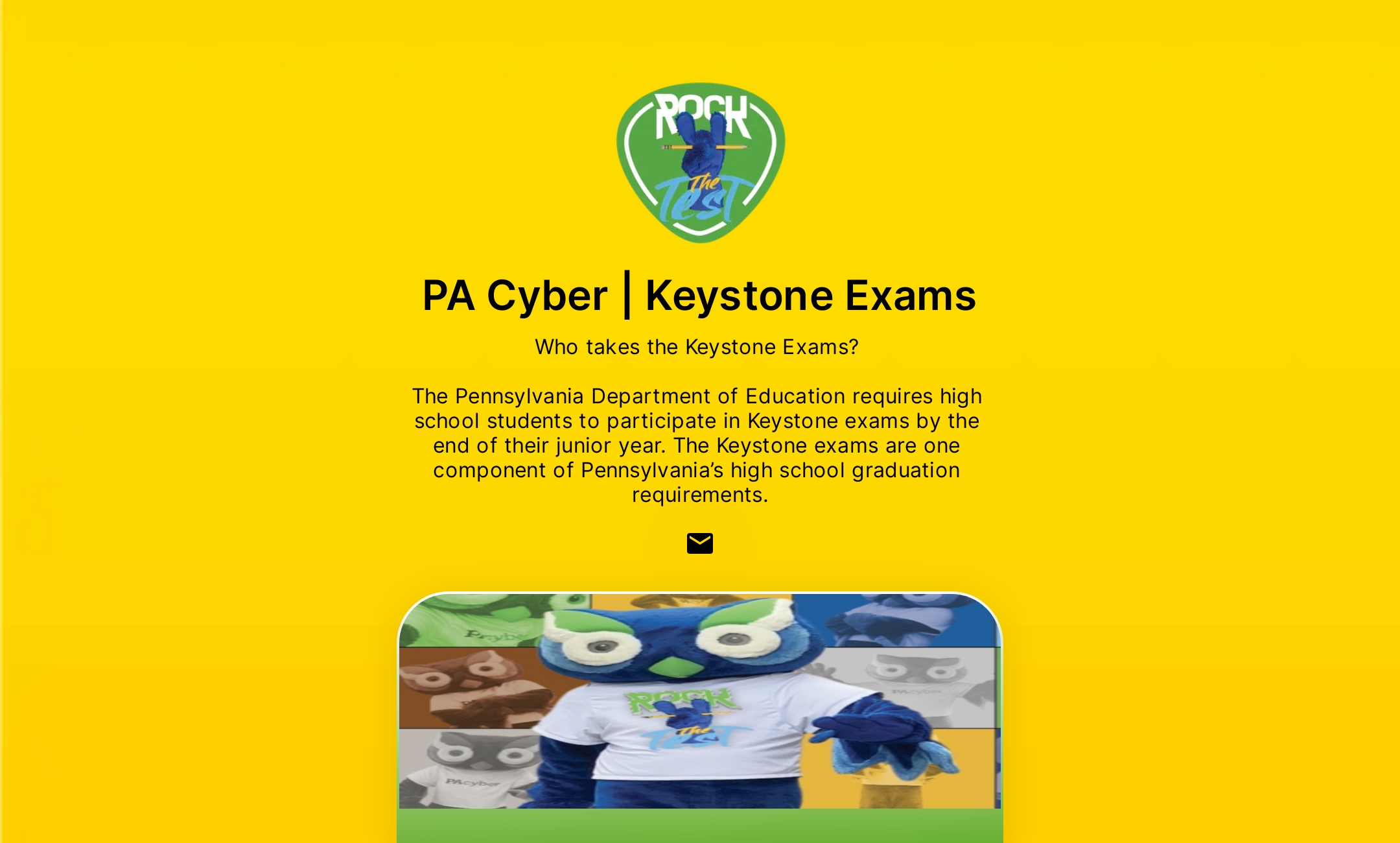 PA Cyber Keystone Exams' Flowpage