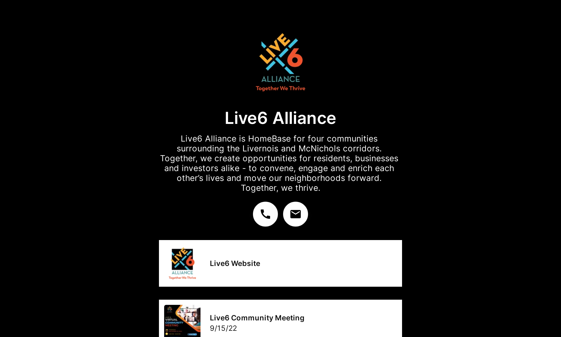 Live6 Alliance's Flowpage