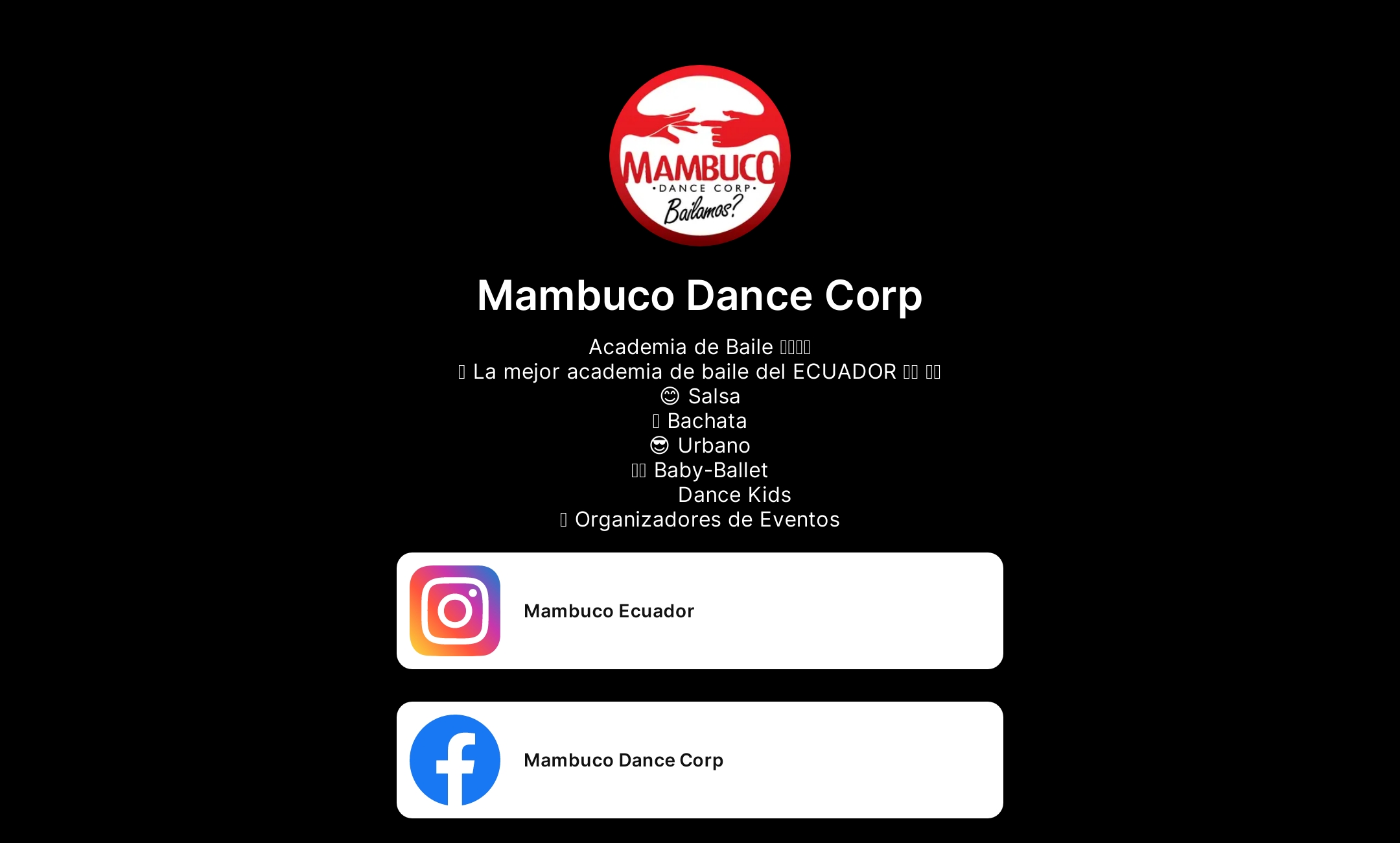 Mambuco Dance Corp's Flowpage