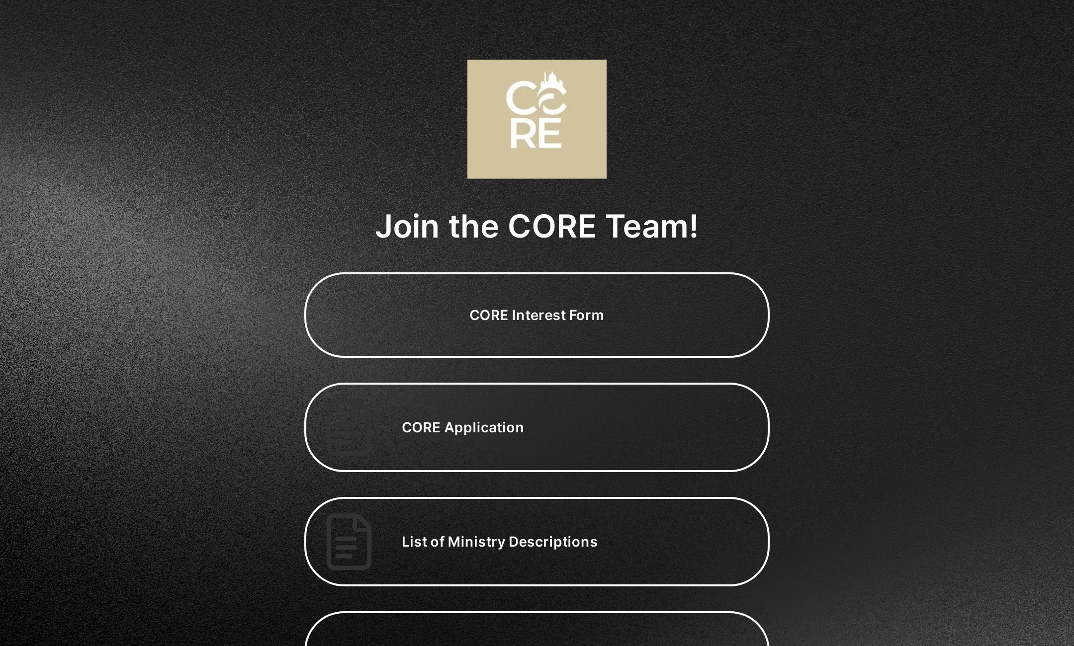 Join the CORE Team!'s Flowpage