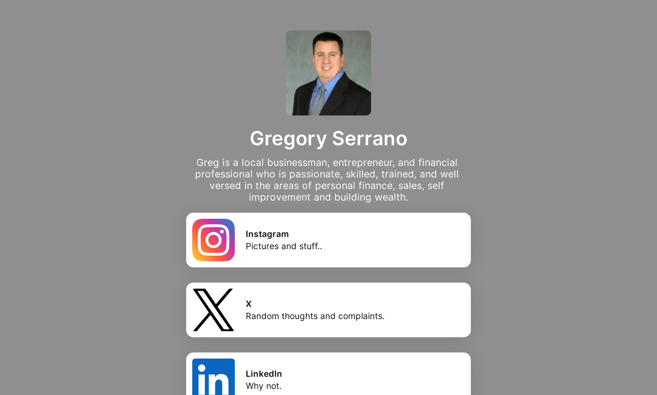 Who the hell is Greg Serrano?