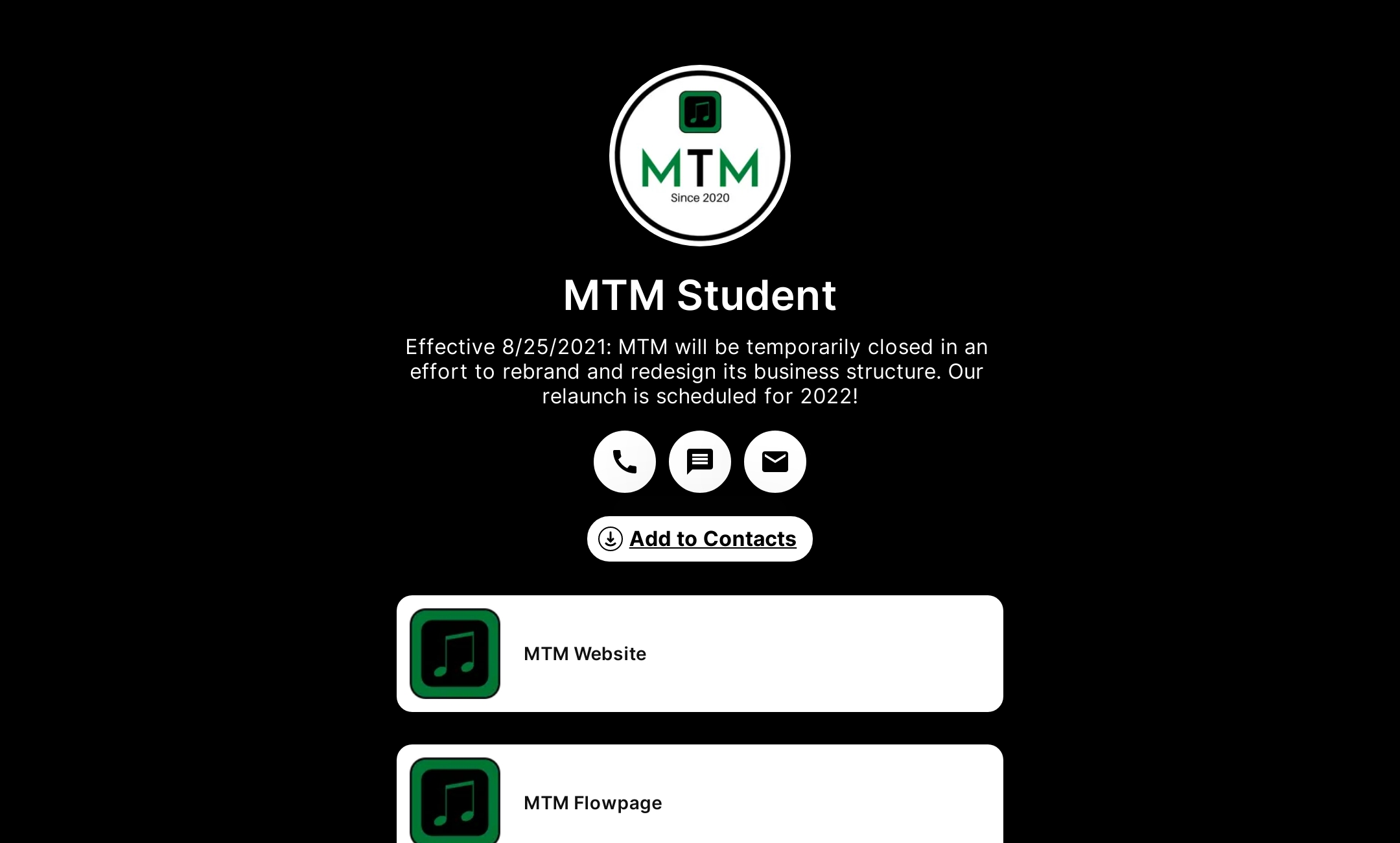MTM Student's Flowpage