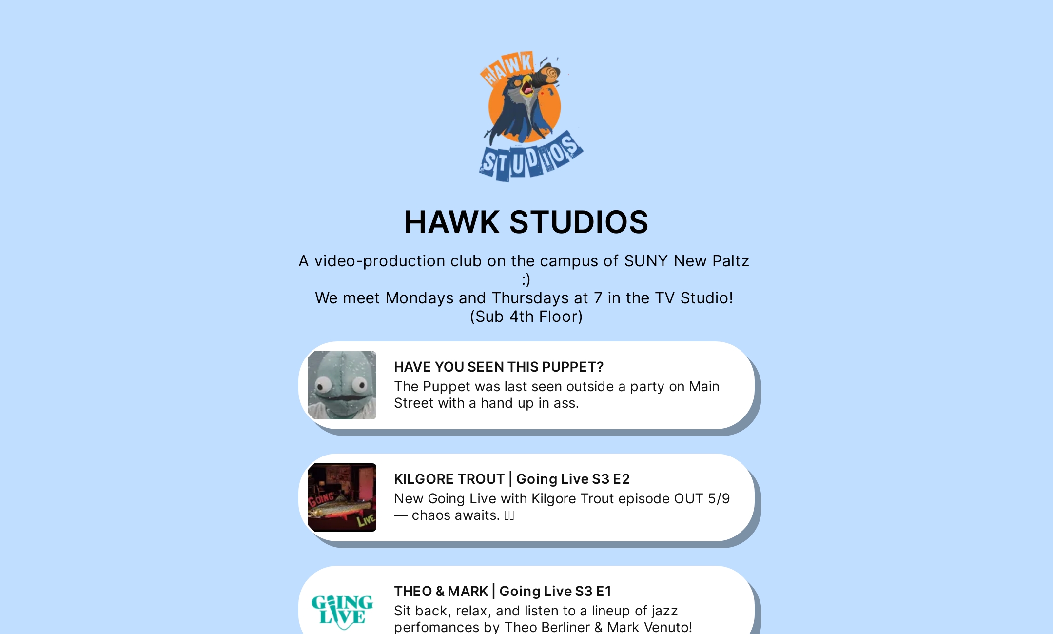 HAWK STUDIOS's Flowpage