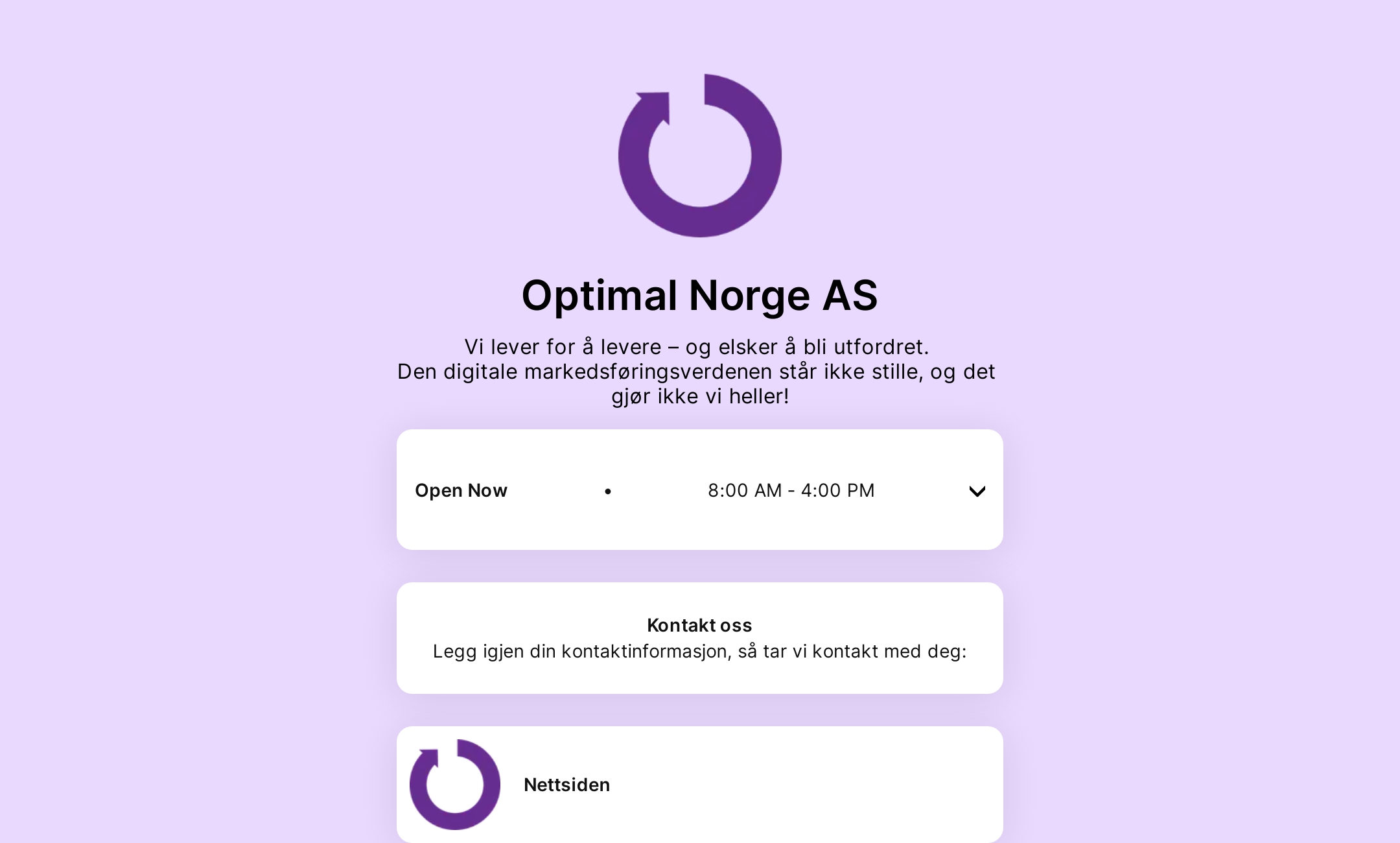 Optimal Norge AS's Flowpage