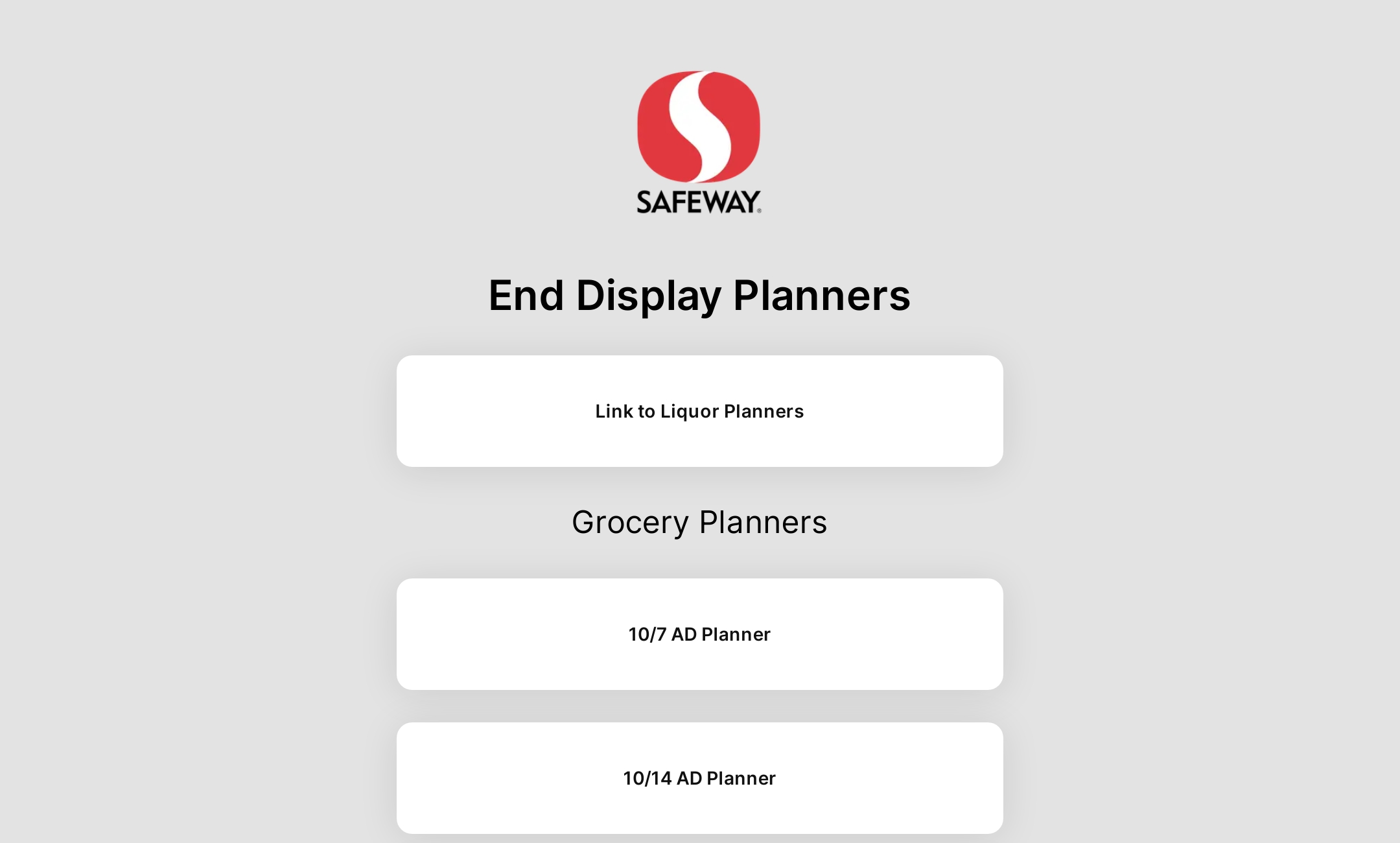 End Display Planners' Flowpage