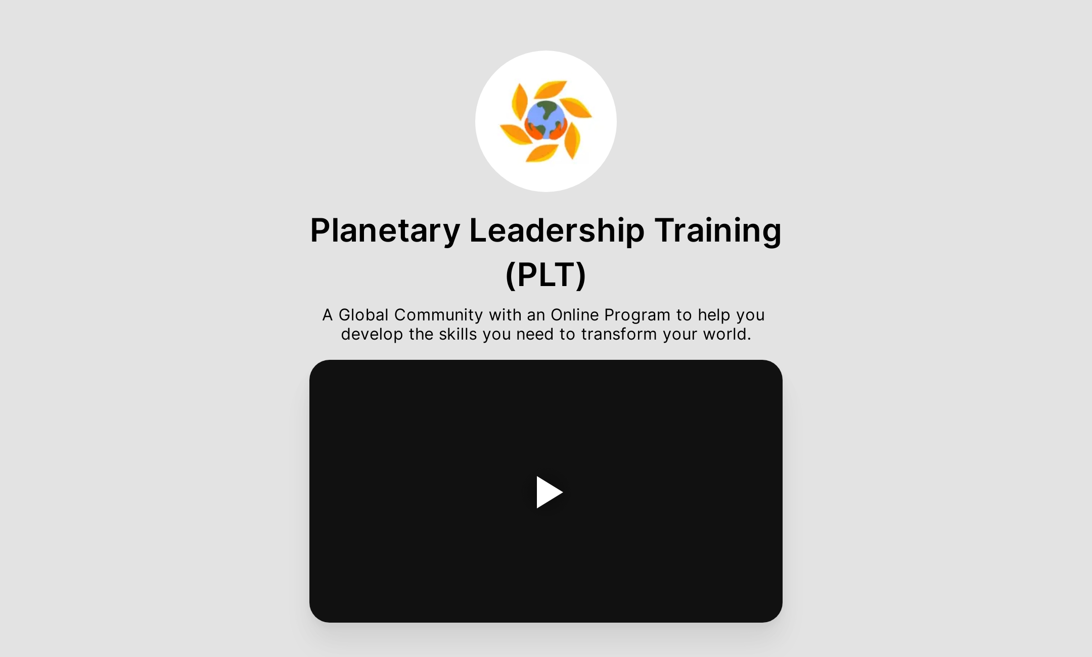 Planetary Leadership Training (PLT)'s Flowpage