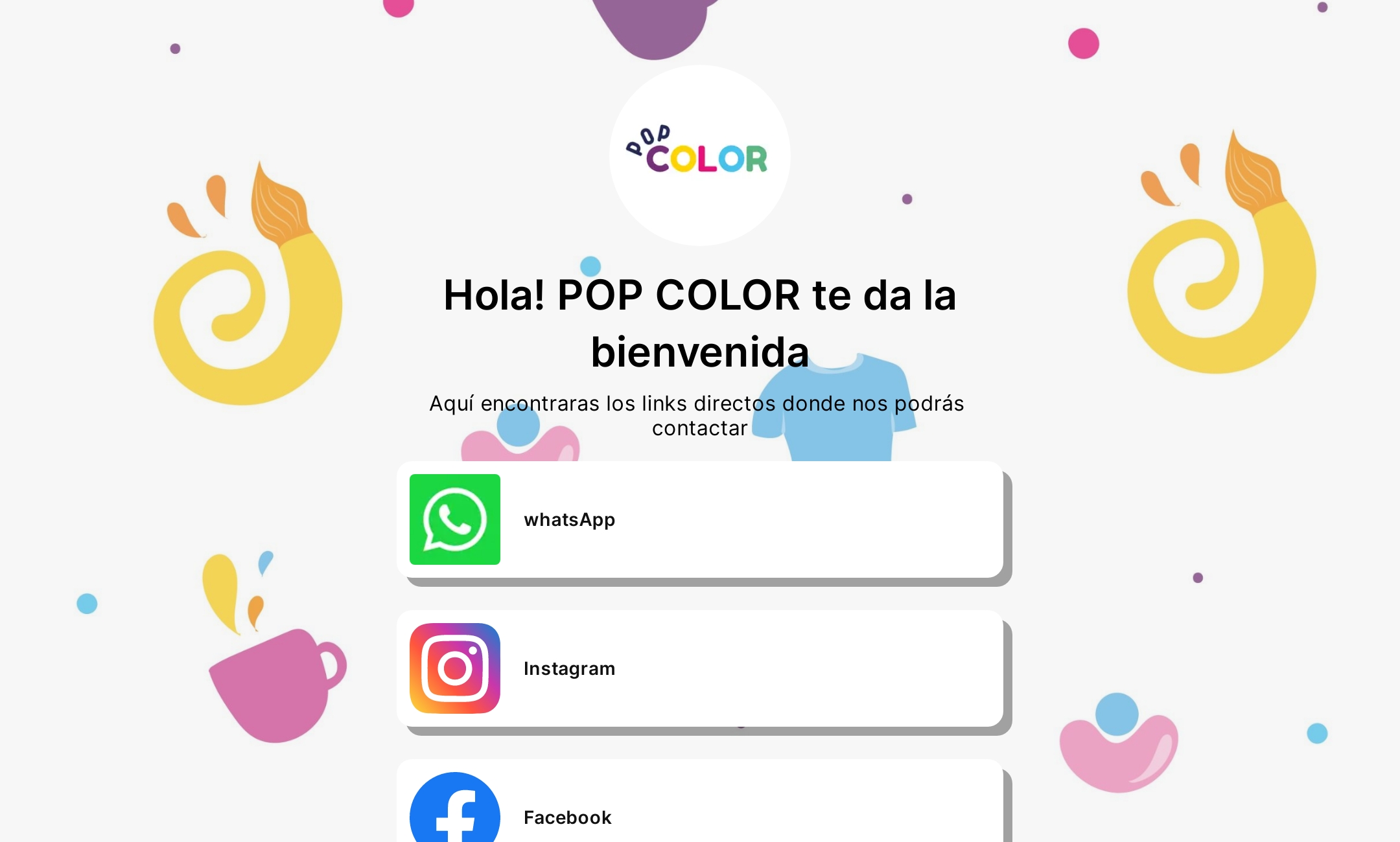 Hola! POP COLOR te da la bienvenida's Flowpage