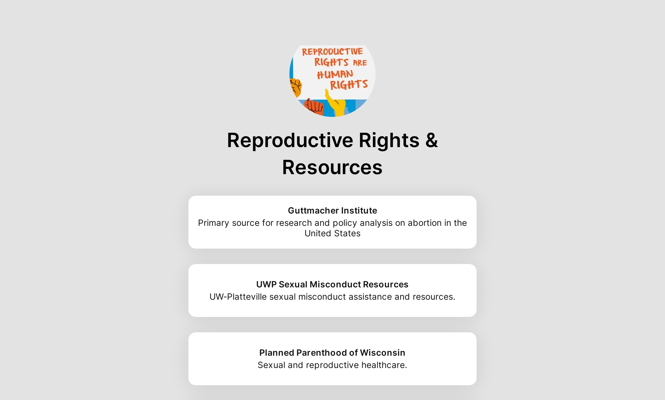 Reproductive Rights & Resources' Flowpage