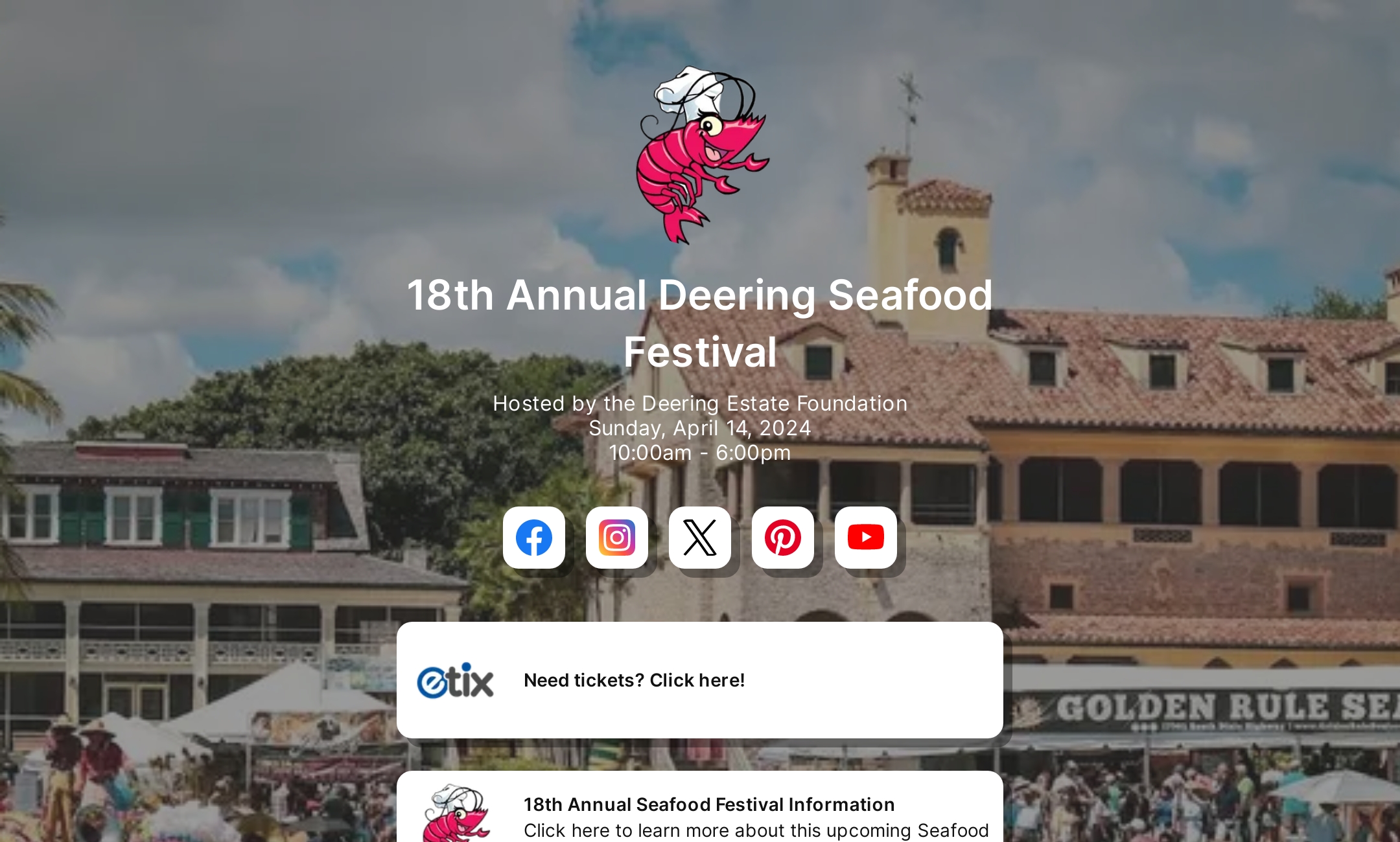 Deering Estate Seafood Festival 2025