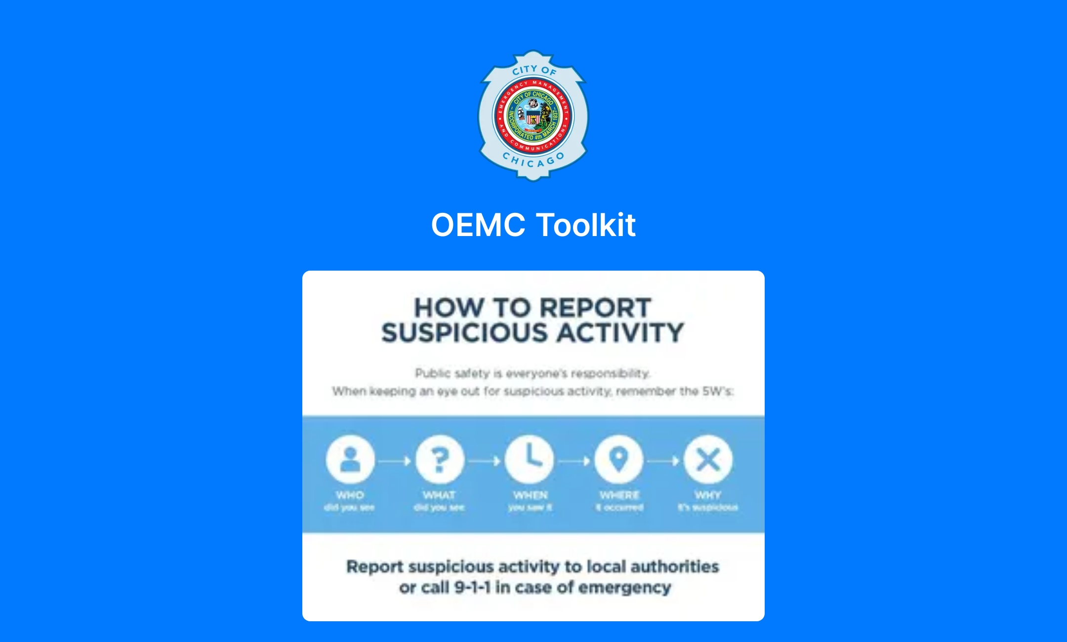 OEMC Toolkit's Flowpage
