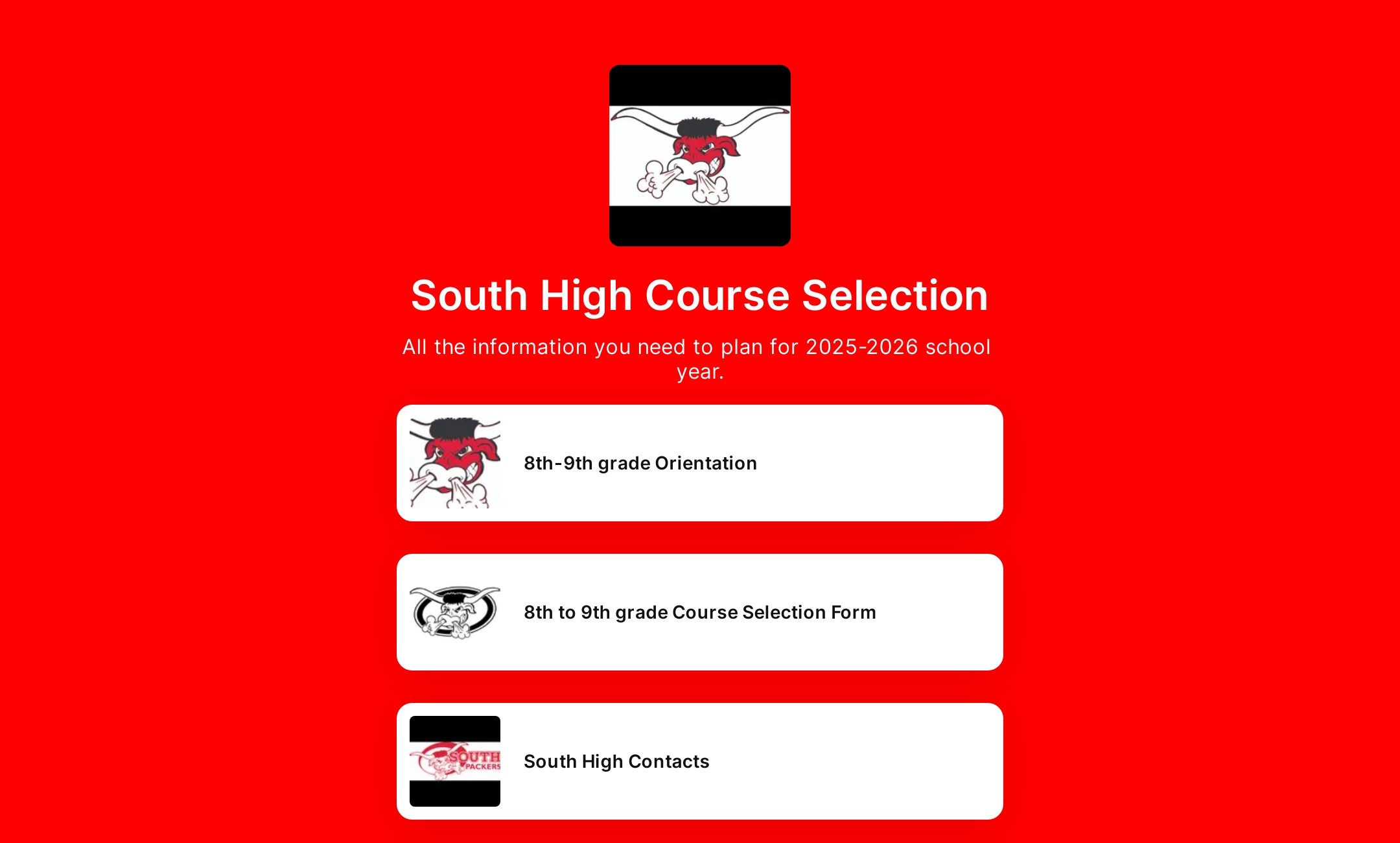 South High Course Selection's Flowpage