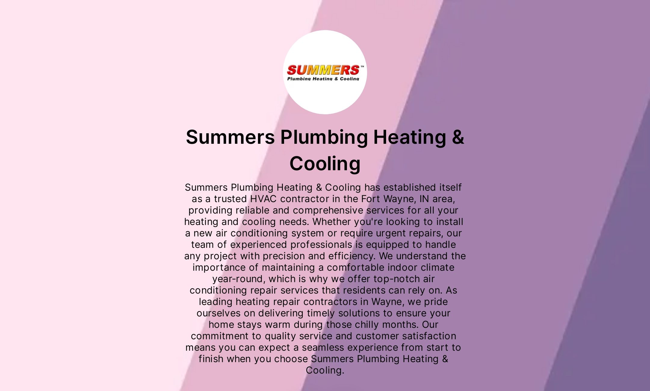 Summers Plumbing Heating & Cooling on Flowcode thumbnail