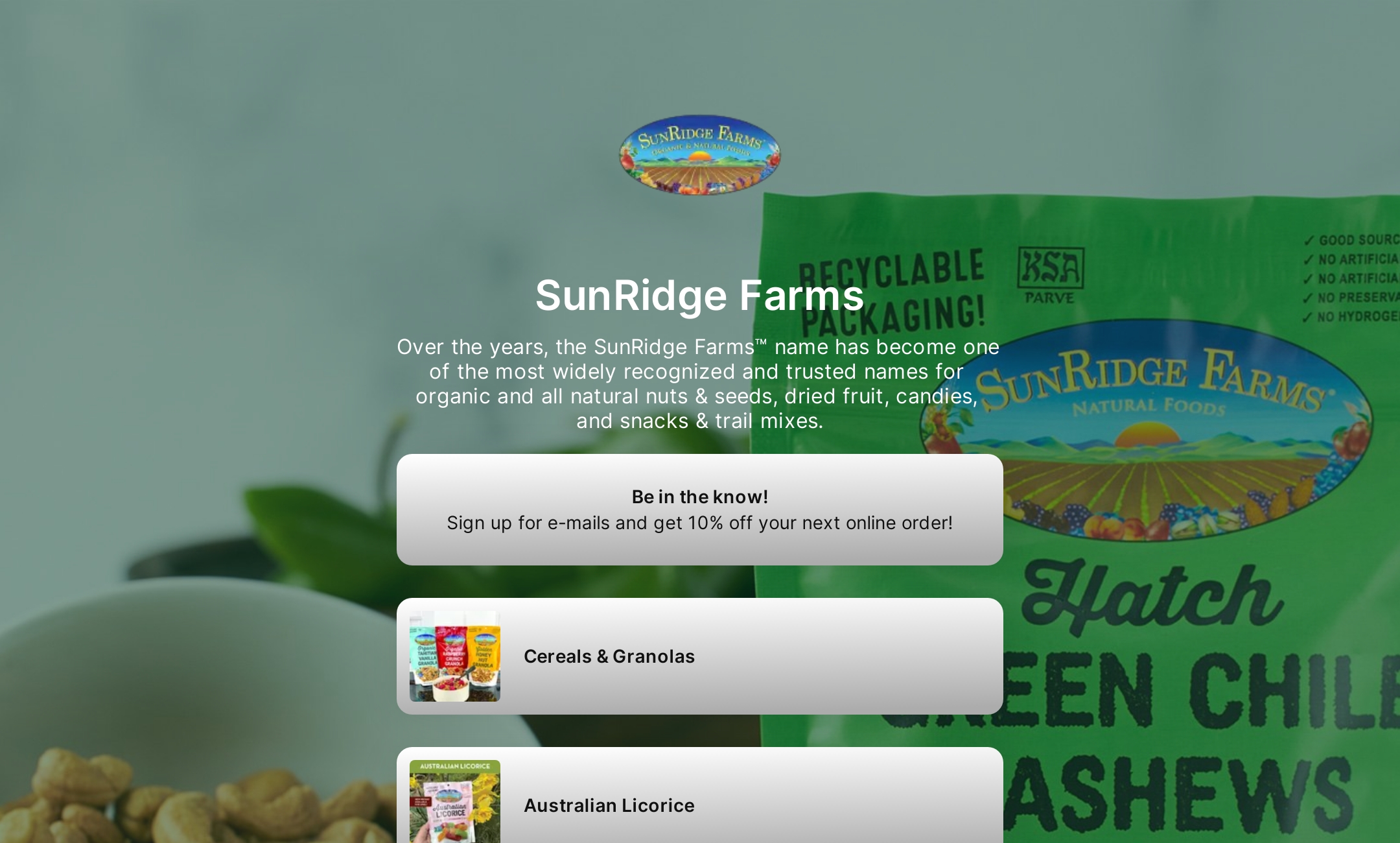 SunRidge Farms' Flowpage