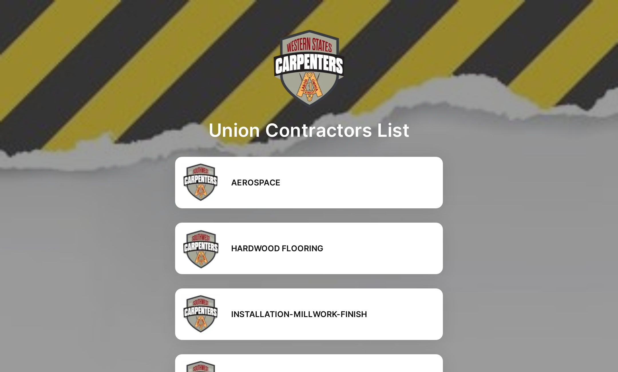 Union Contractors List 's Flowpage