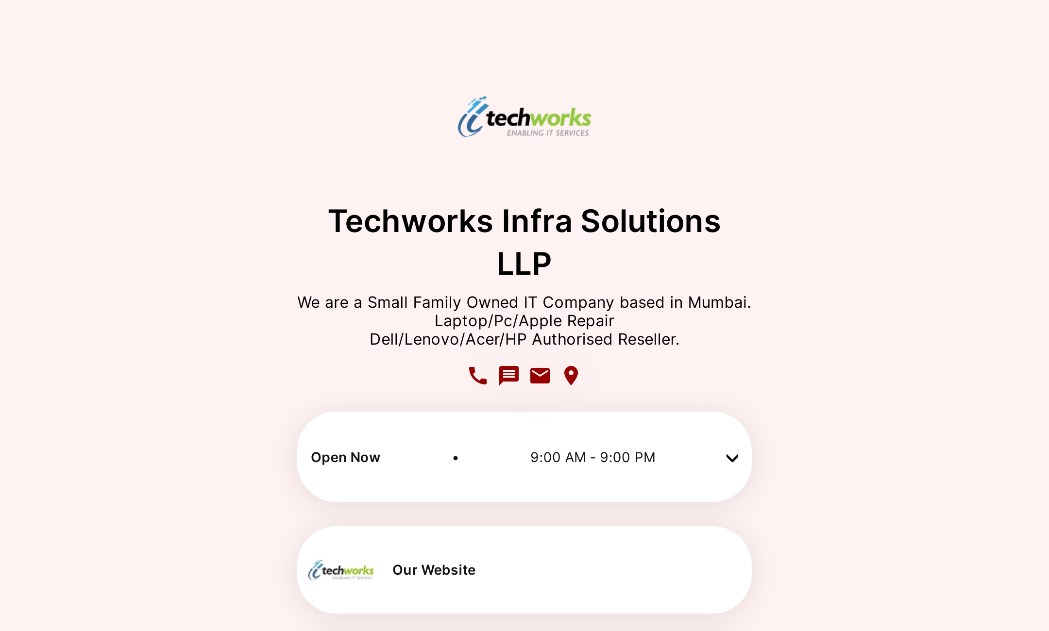 Techworks Infra Solutions LLP's Flowpage
