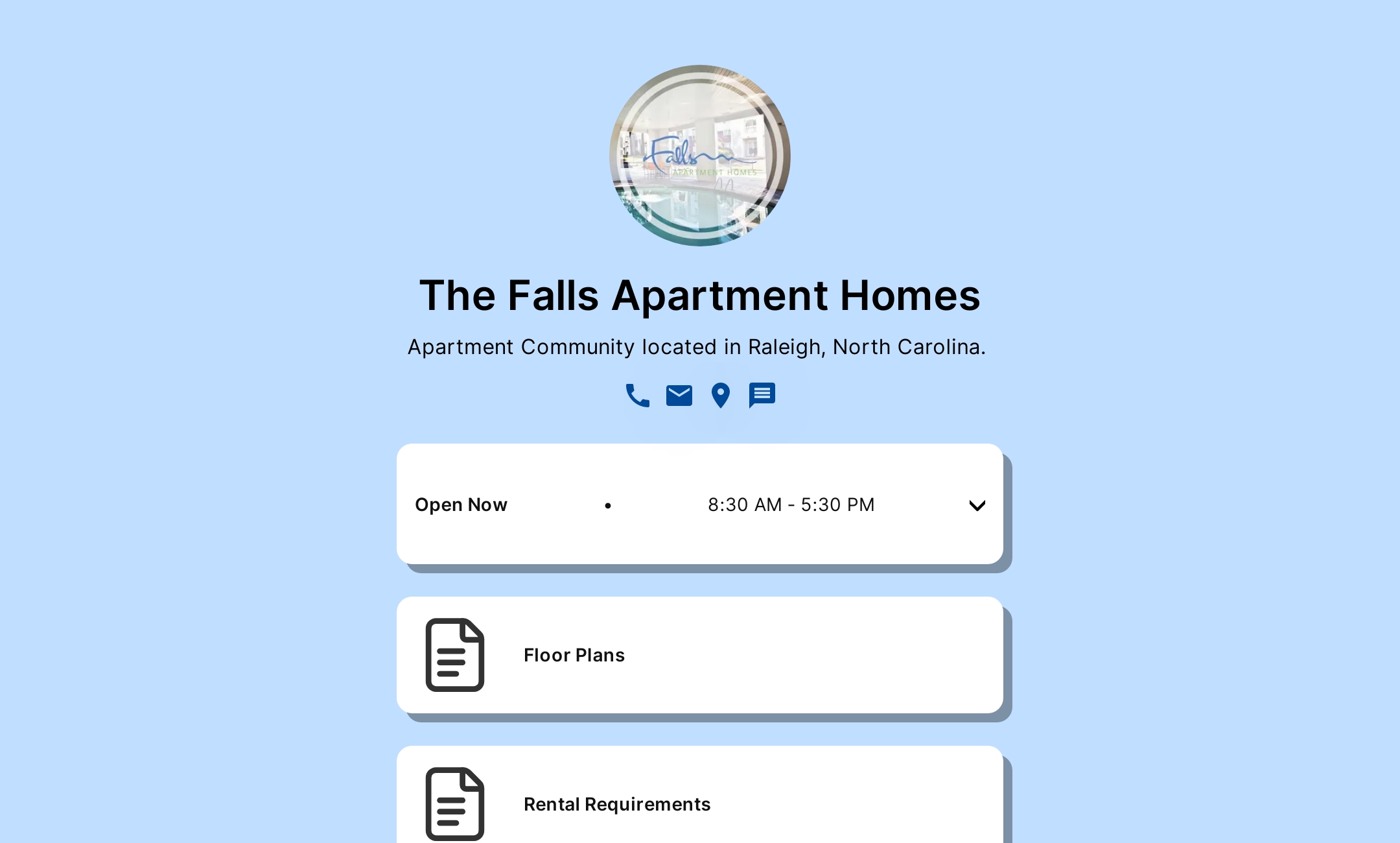 The Falls Apartment Homes' Flowpage