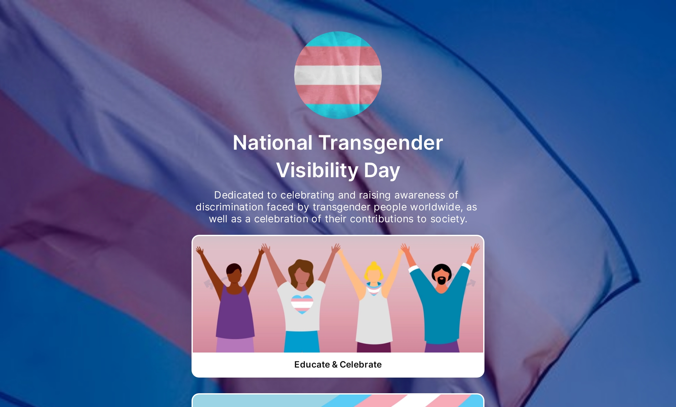 National Transgender Visibility Day's Flowpage