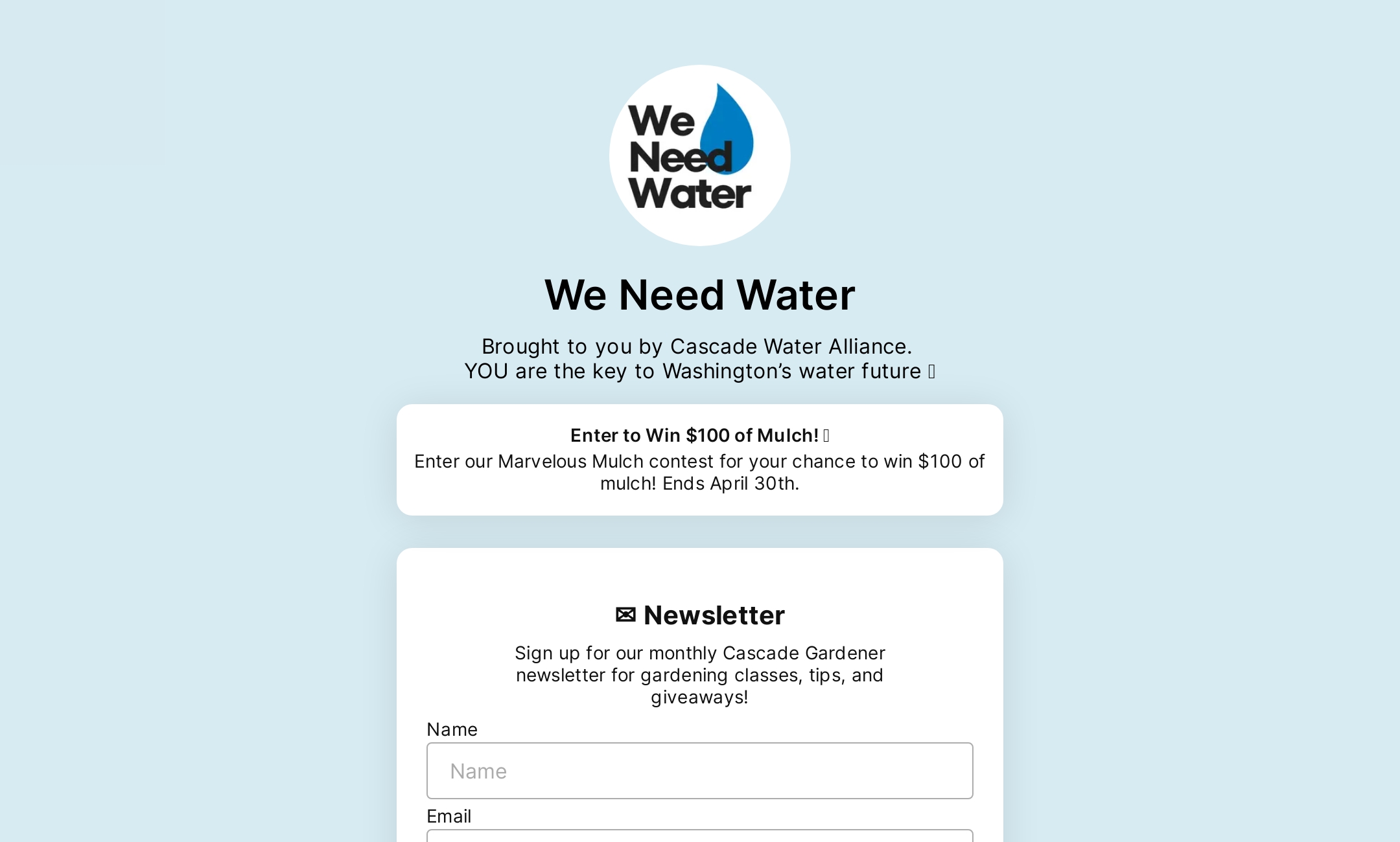 We Need Water's Flowpage