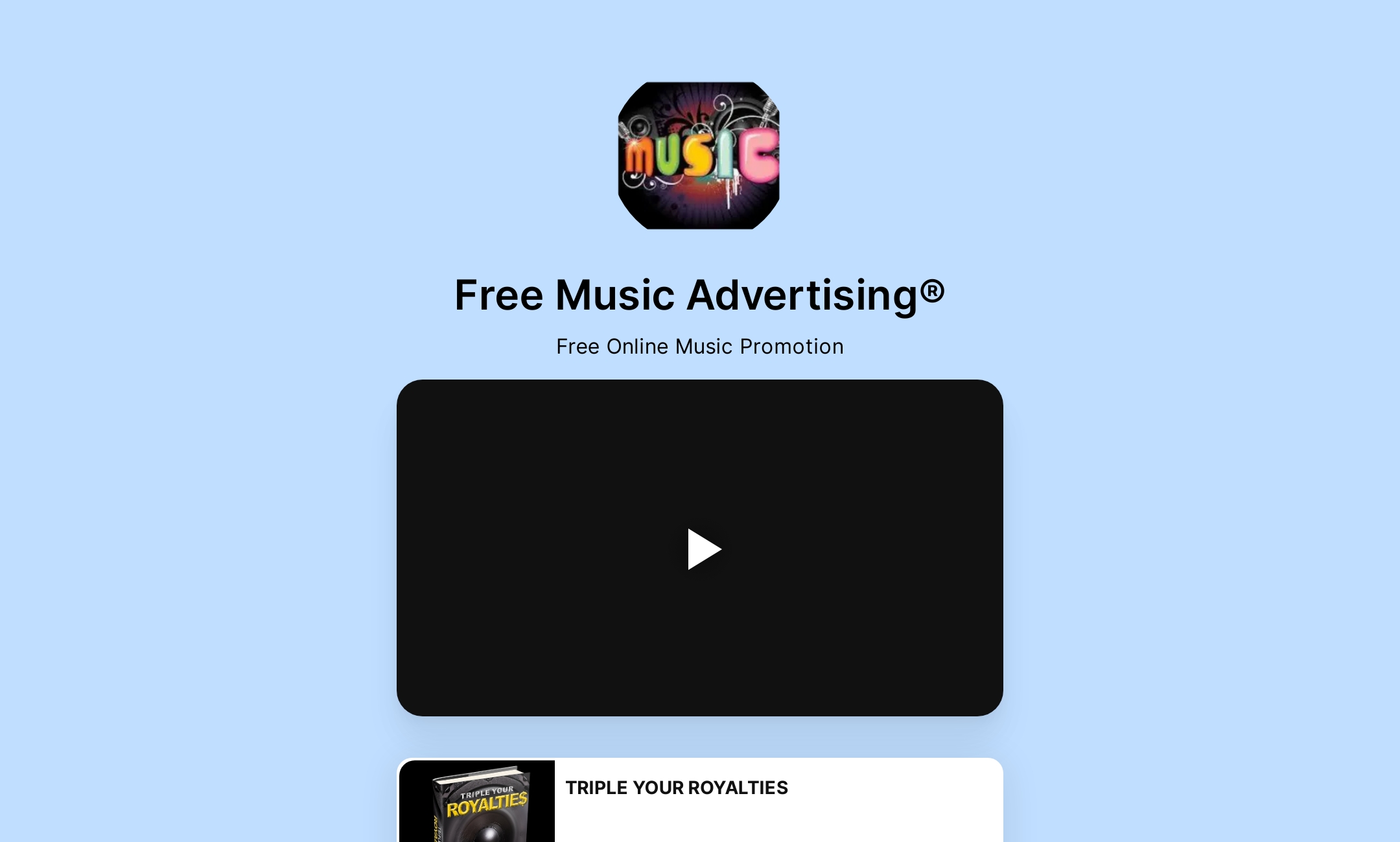 Free Music Advertising®&rsquo;s Flowpage